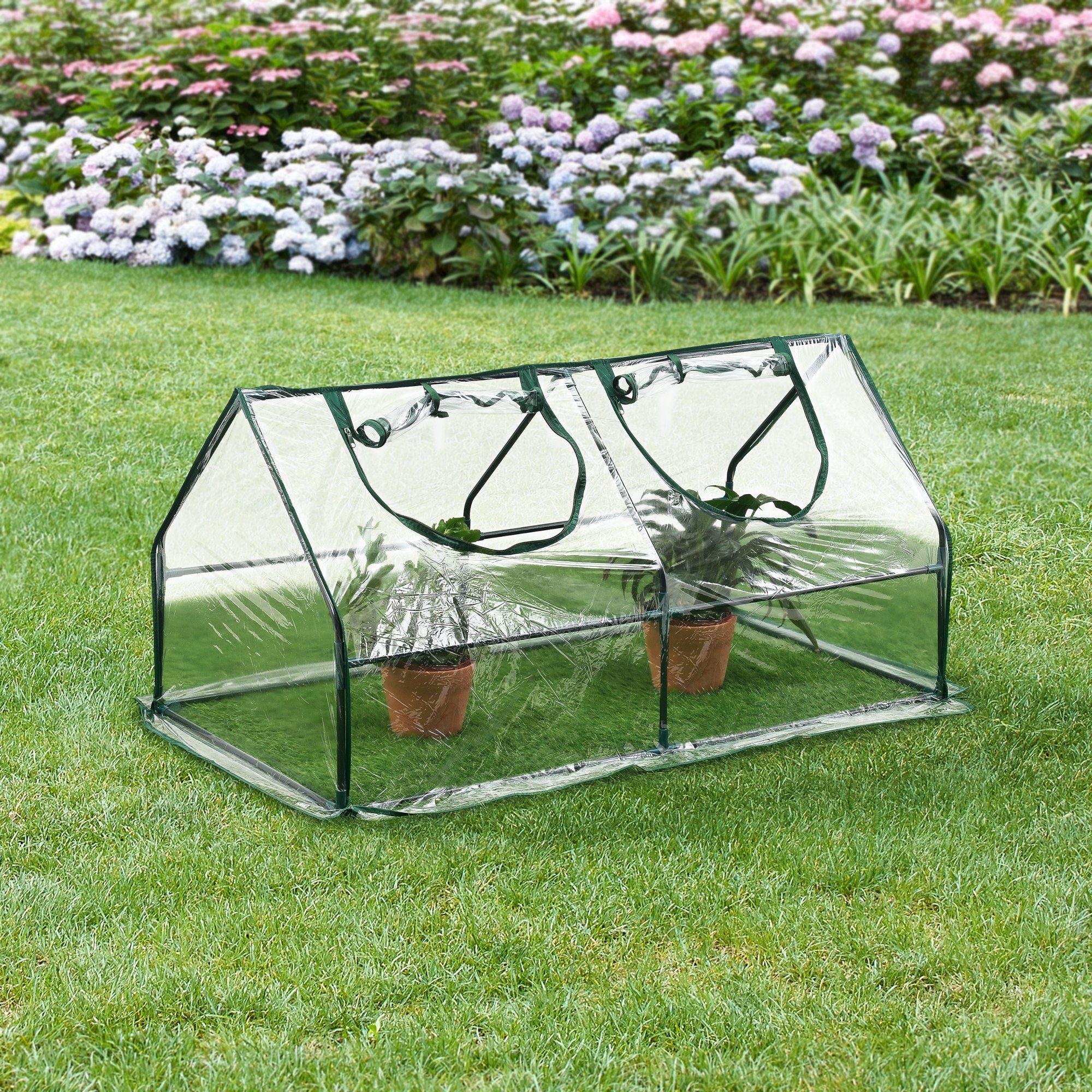 en.casa Foliengewächshaus, »Laubach« Mini Gewächshaus 120x60x60cm günstig online kaufen