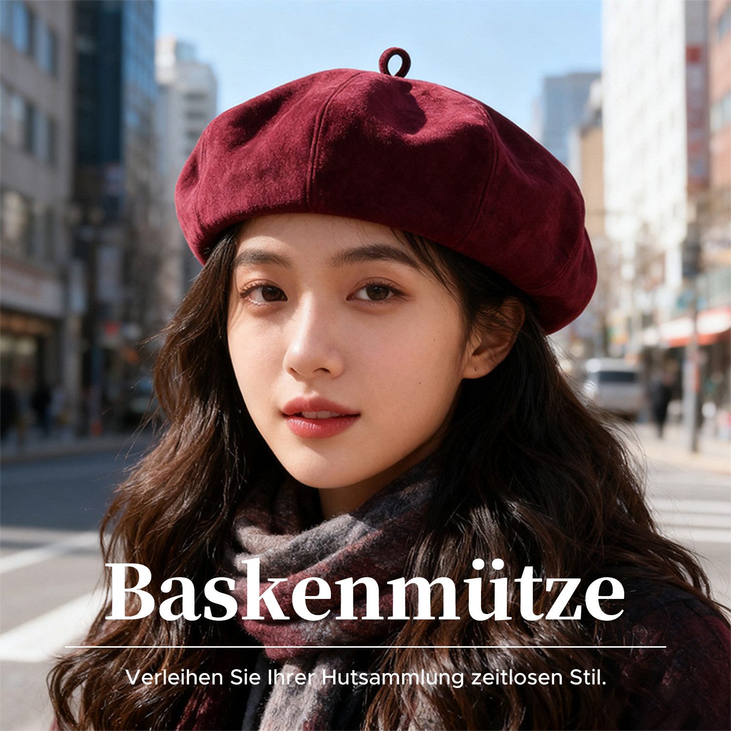 Refttenw Baskenmütze Damen Winter Warme Wollmütze Künstler Mütze Klassische günstig online kaufen