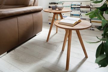 MCA furniture Beistelltisch Genny (Couchtische 40 und 45 cm, 2er-Set), Asteiche vollmassiv, geölt