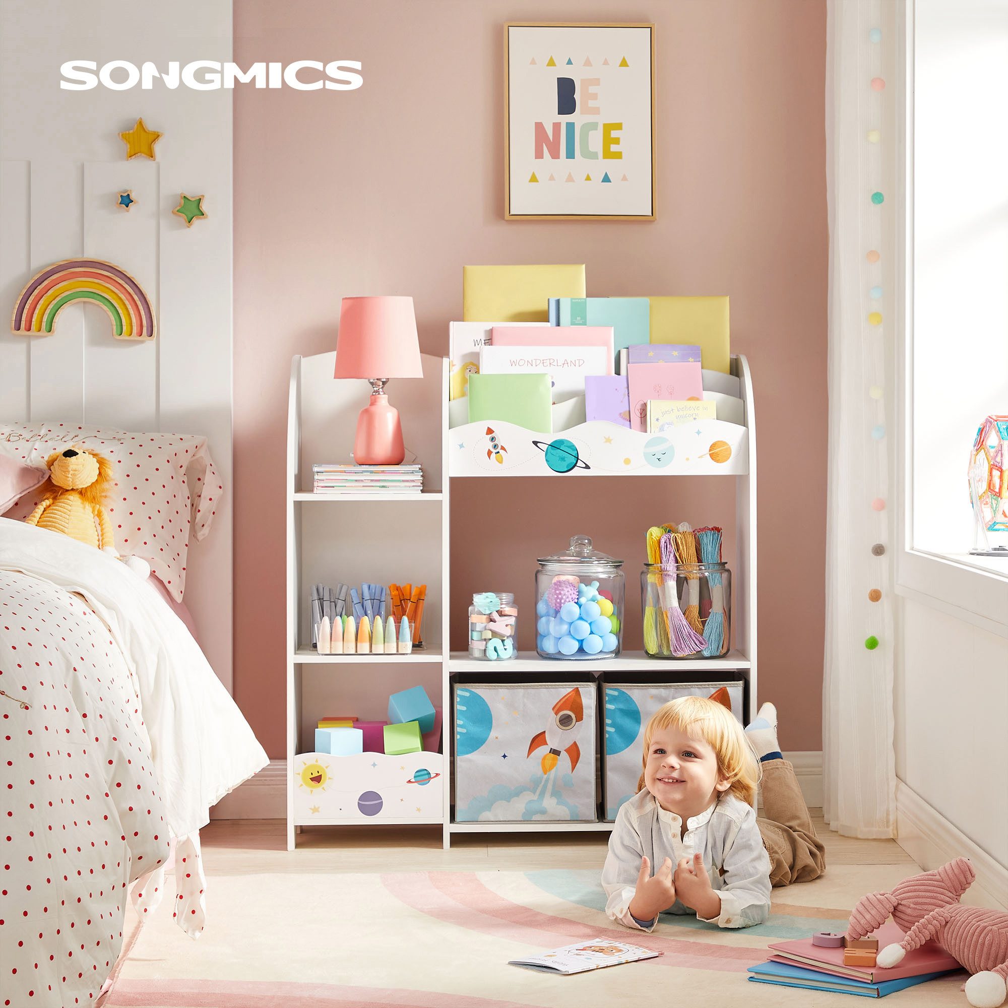SONGMICS Bücherregal Spielzeugregal, Kinderzimmerregal,Bücherregal für Kind günstig online kaufen