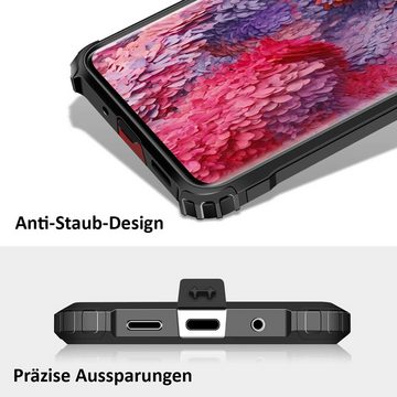 FITSU Handyhülle Outdoor Hülle für Samsung Galaxy S20 Schwarz, Robuste Handyhülle Outdoor Case stabile Schutzhülle mit Eckenschutz