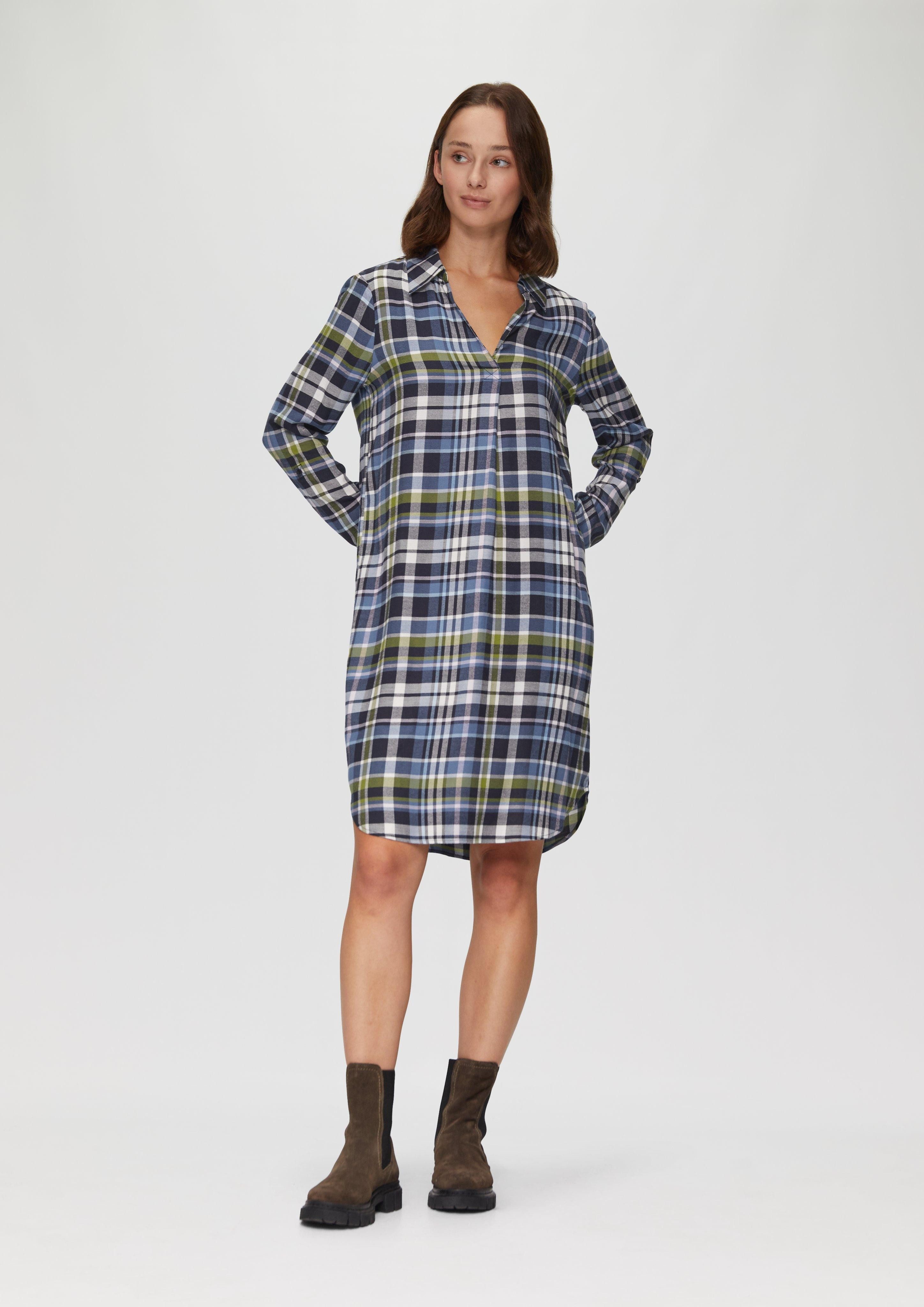 s.Oliver Minikleid Kariertes Kleid aus Viskosemix günstig online kaufen