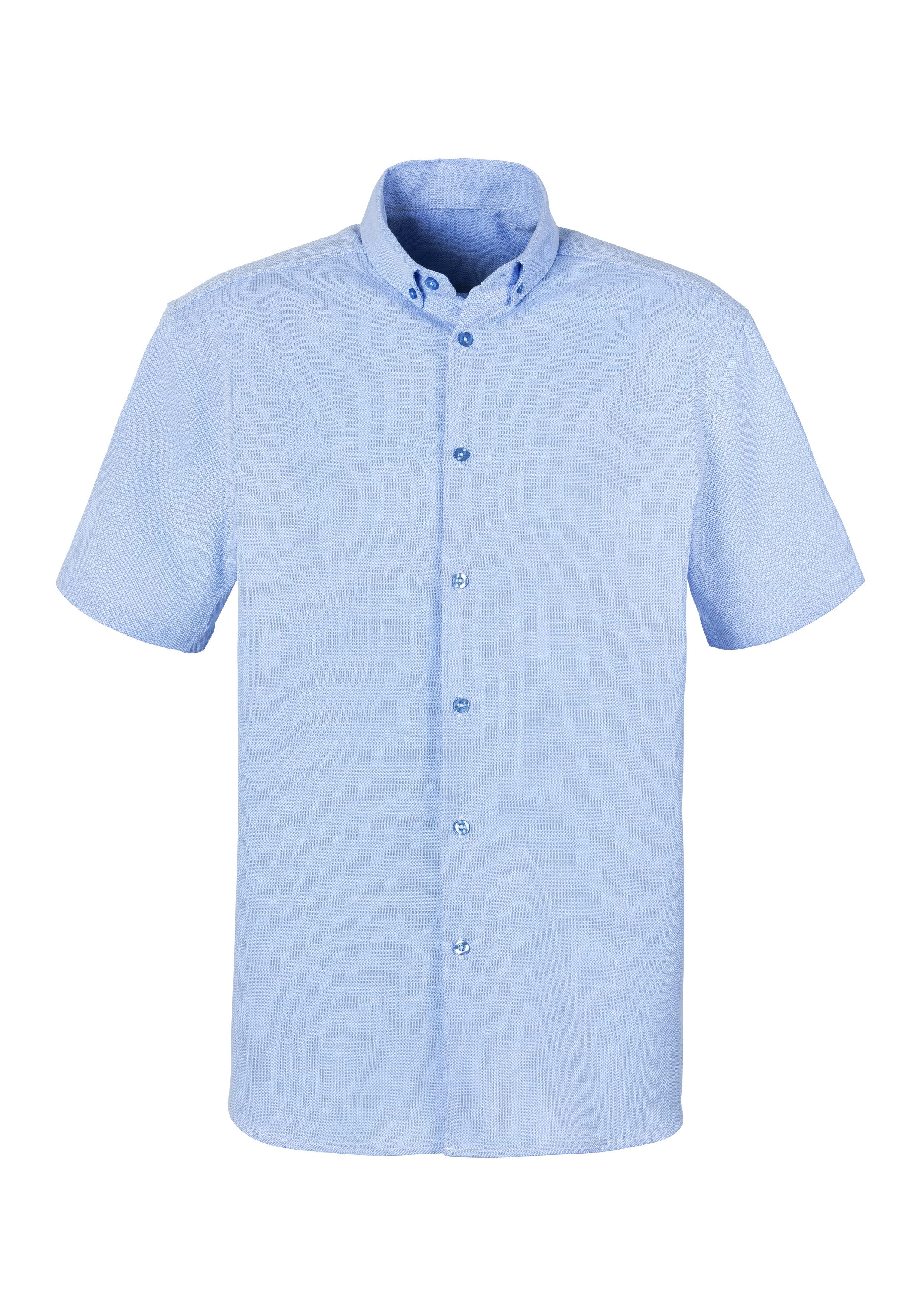 H.I.S Kurzarmhemd mit Button-down-Kragen in hochwertiger Struktur Optik, Regular Fit – Bild 2 von 5