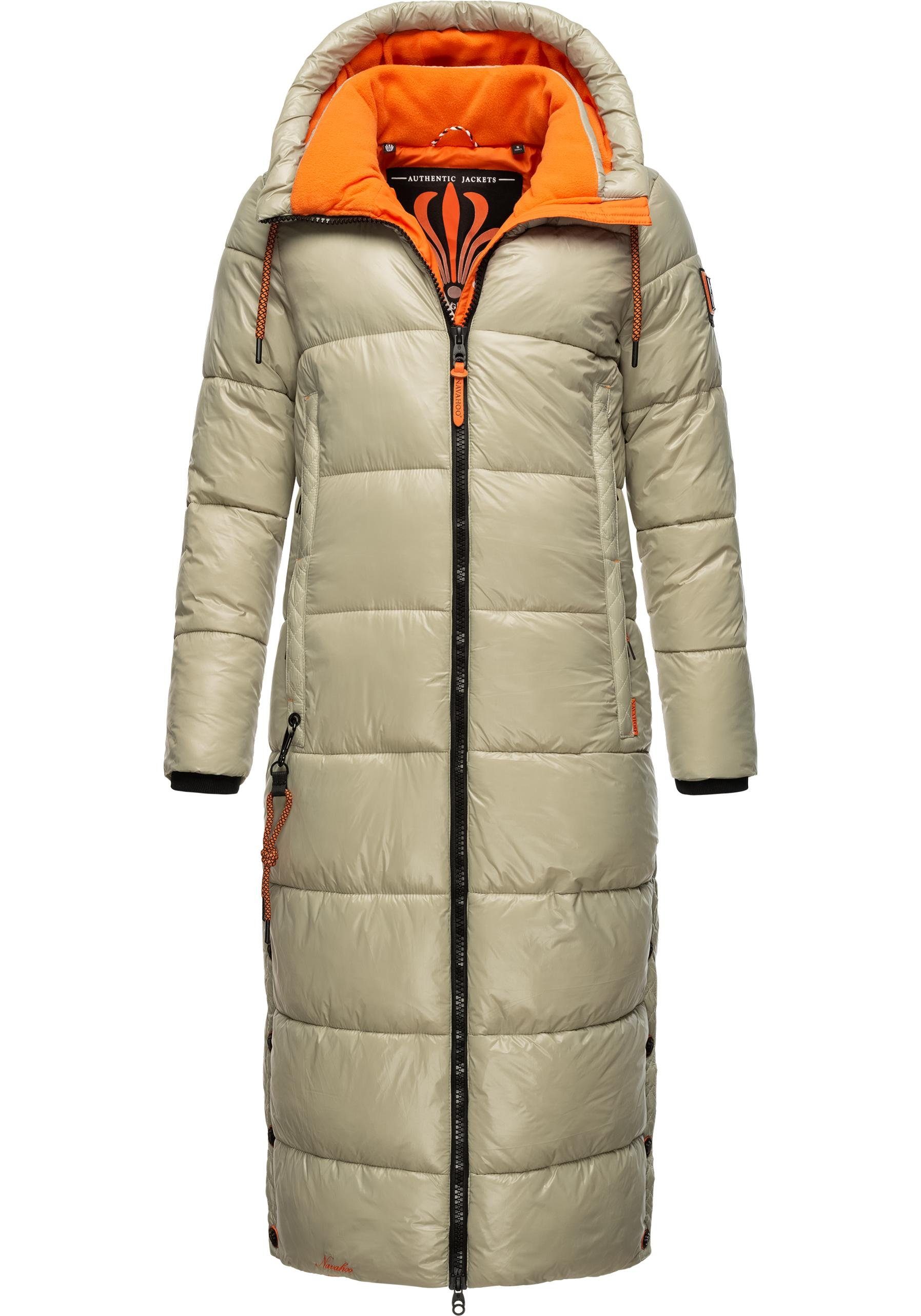 Navahoo Steppmantel Schmuseengel warm gefütterte Winter Steppjacke mit Kontrastdetails – Bild 4 von 5
