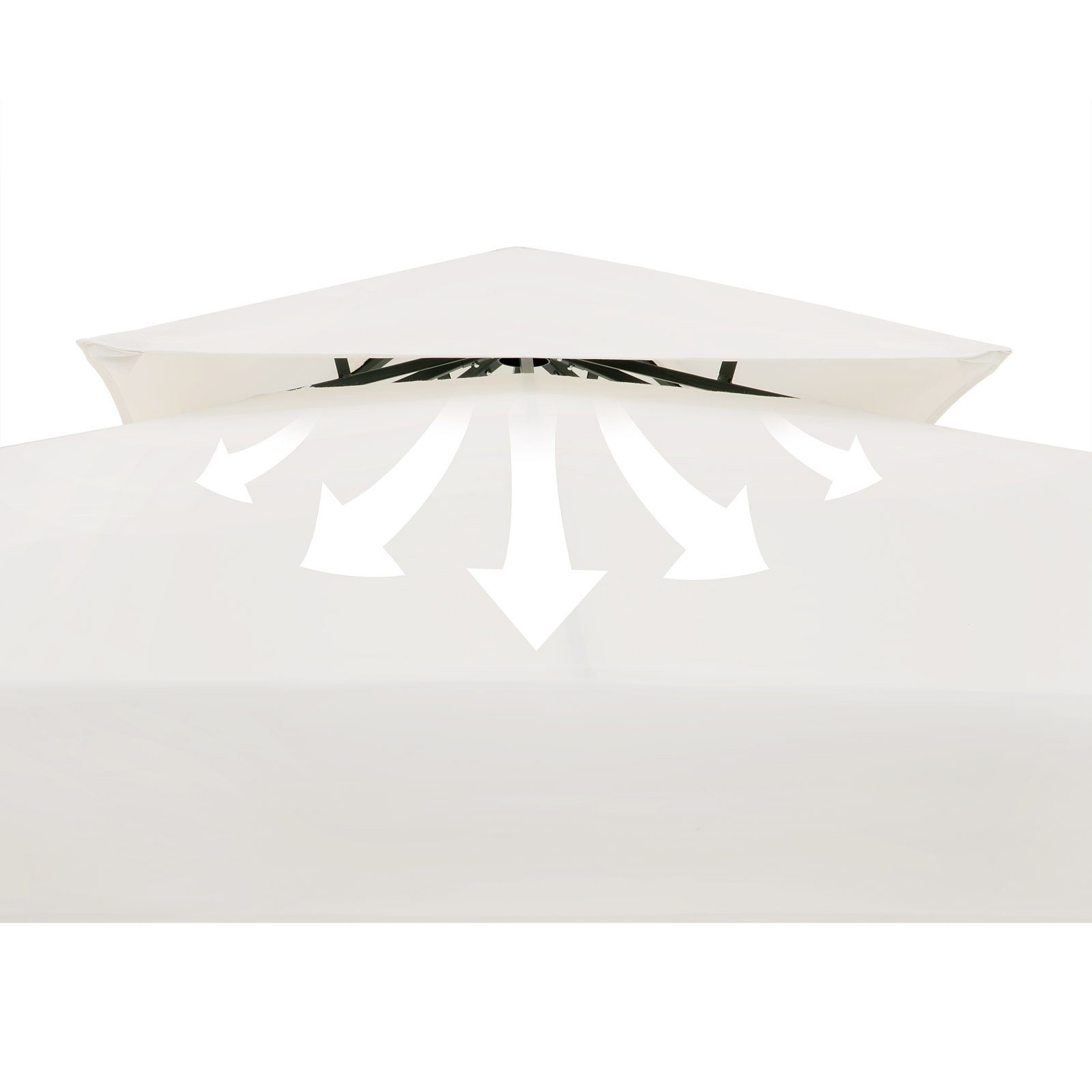 Casaria Pavillon Lorca, 3x3m Farbwahl UV-Schutz 50+ Wasserabweisend Stabil Robust Metall mit