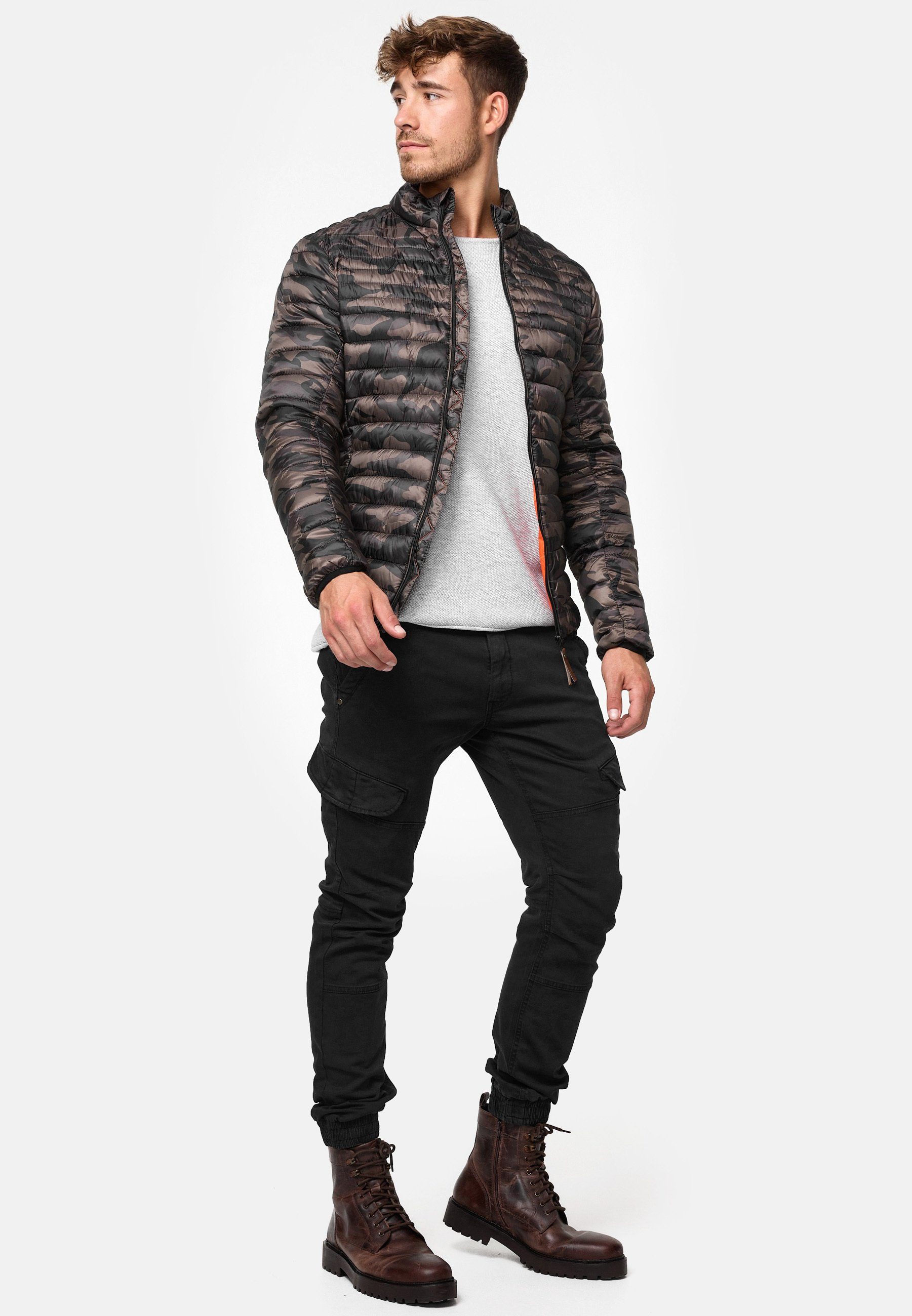 Indicode Steppjacke Islington Dired Camouflage