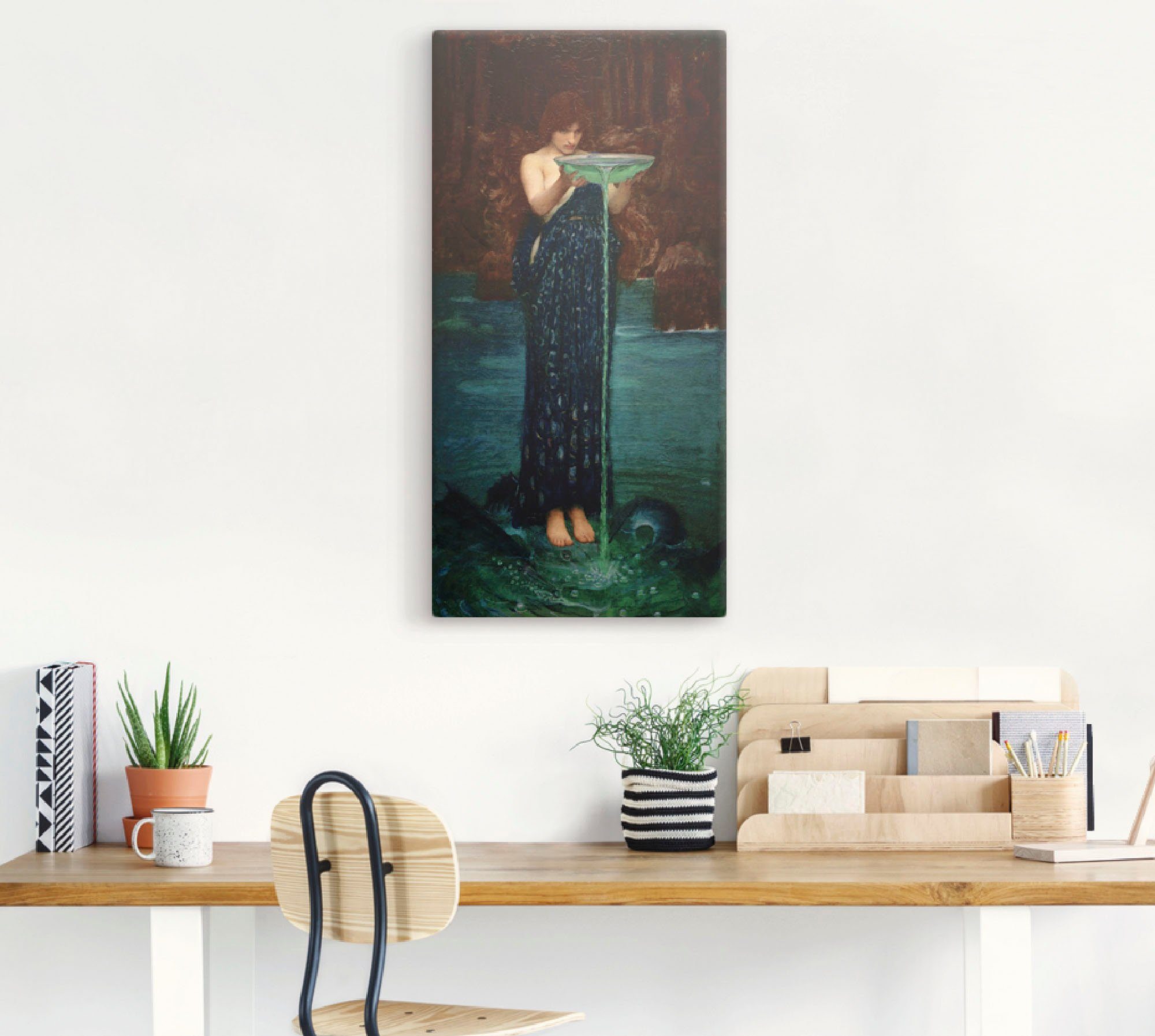 Artland Leinwandbild Circe Invidiosa, Frau (1 St), auf Holzrahmen gespannt
