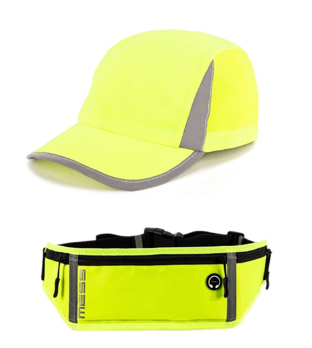 Hilltop Modeschal HILLTOP RUNNING SET: besteht aus zwei Teile: Basecape und Laufgürtel Neon Yellow Grey