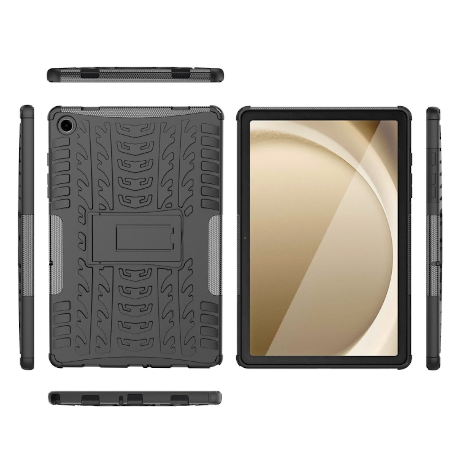Wigento Tablet-Hülle Für Samsung Galaxy Tab A9 Plus aufstellbare Textur TPU PC Tablet Hülle