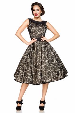 BELSIRA A-Linien-Kleid 50er Jahre Pin Up Rockabilly Kleid Retrokleid Vintage-Spitzenkleid