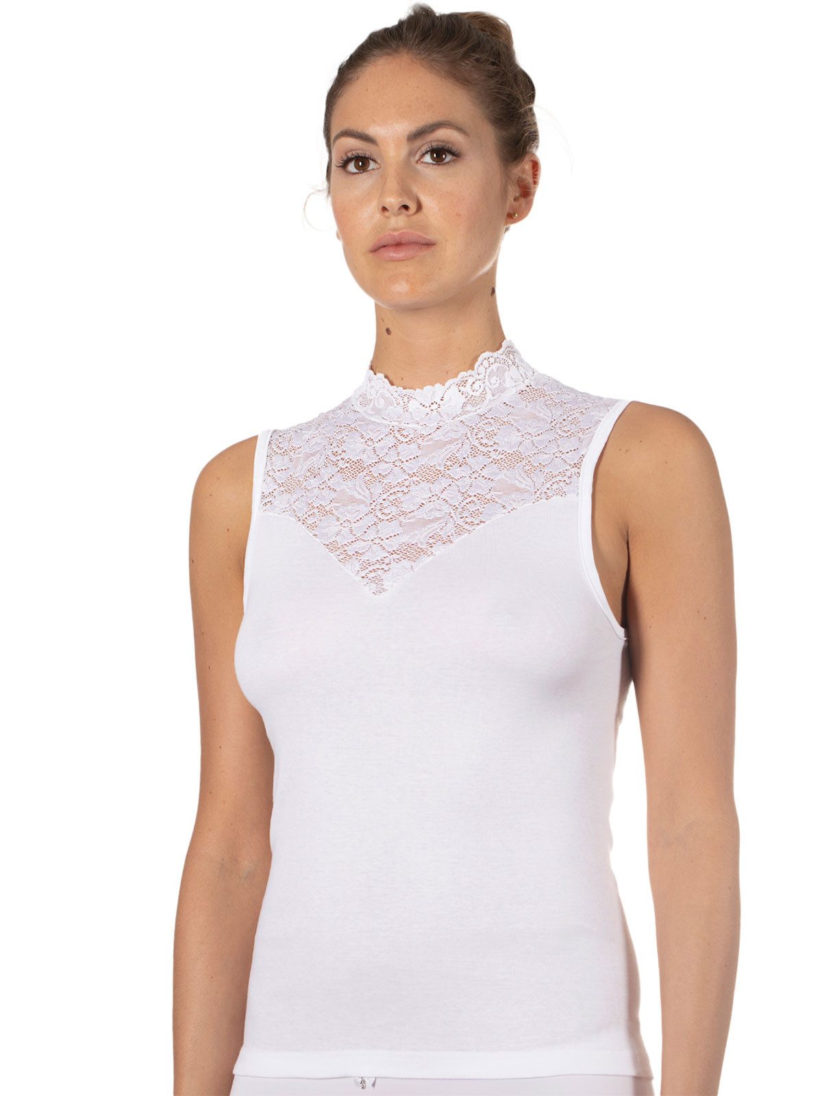 Nina Von C. Achselhemd 3er Pack Damen Blazershirt Fine Cotton (Packung, 3-St) Pure Wear