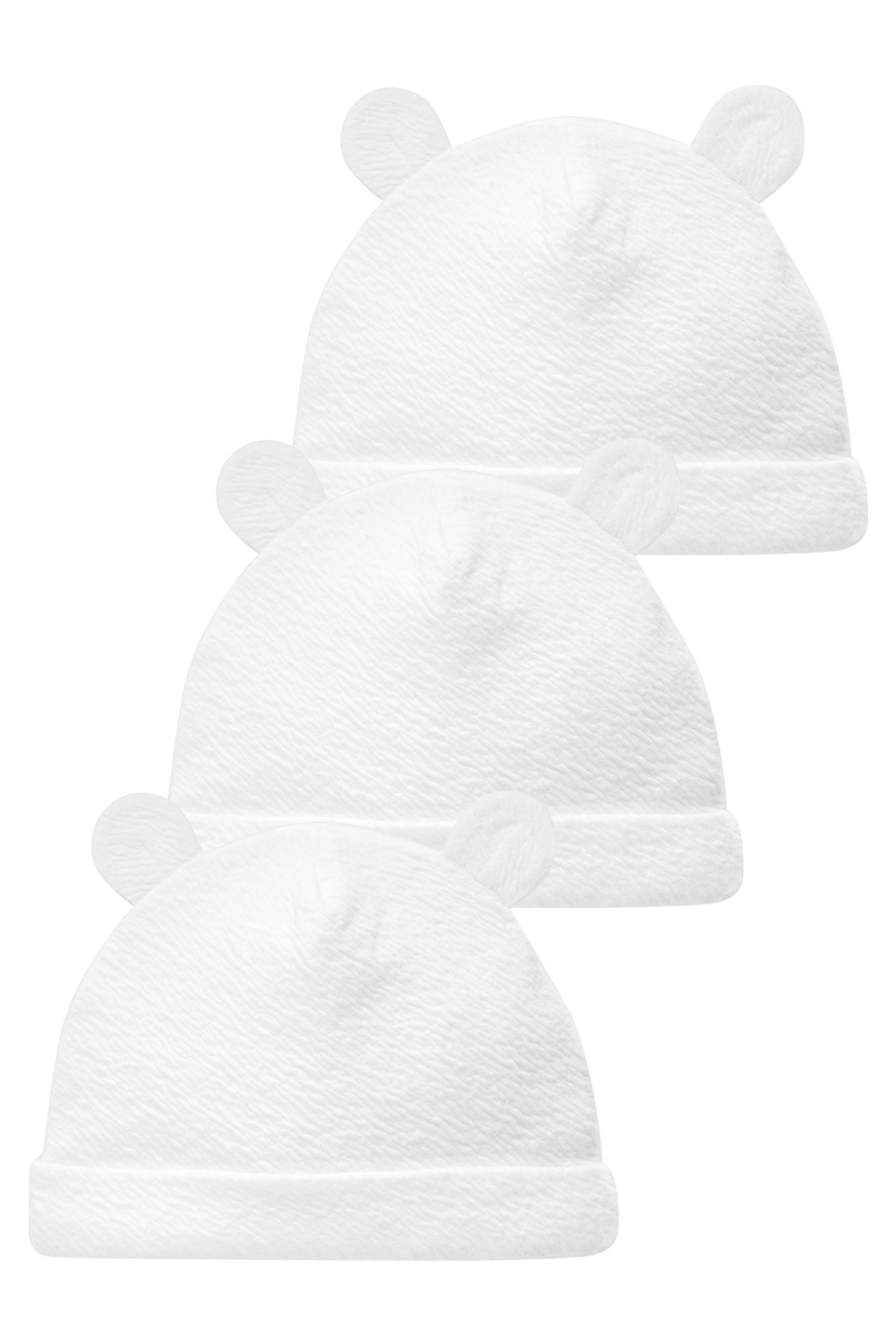 Next Erstlingsmütze Baby Jerseymützen, 3er-Pack (3-St)