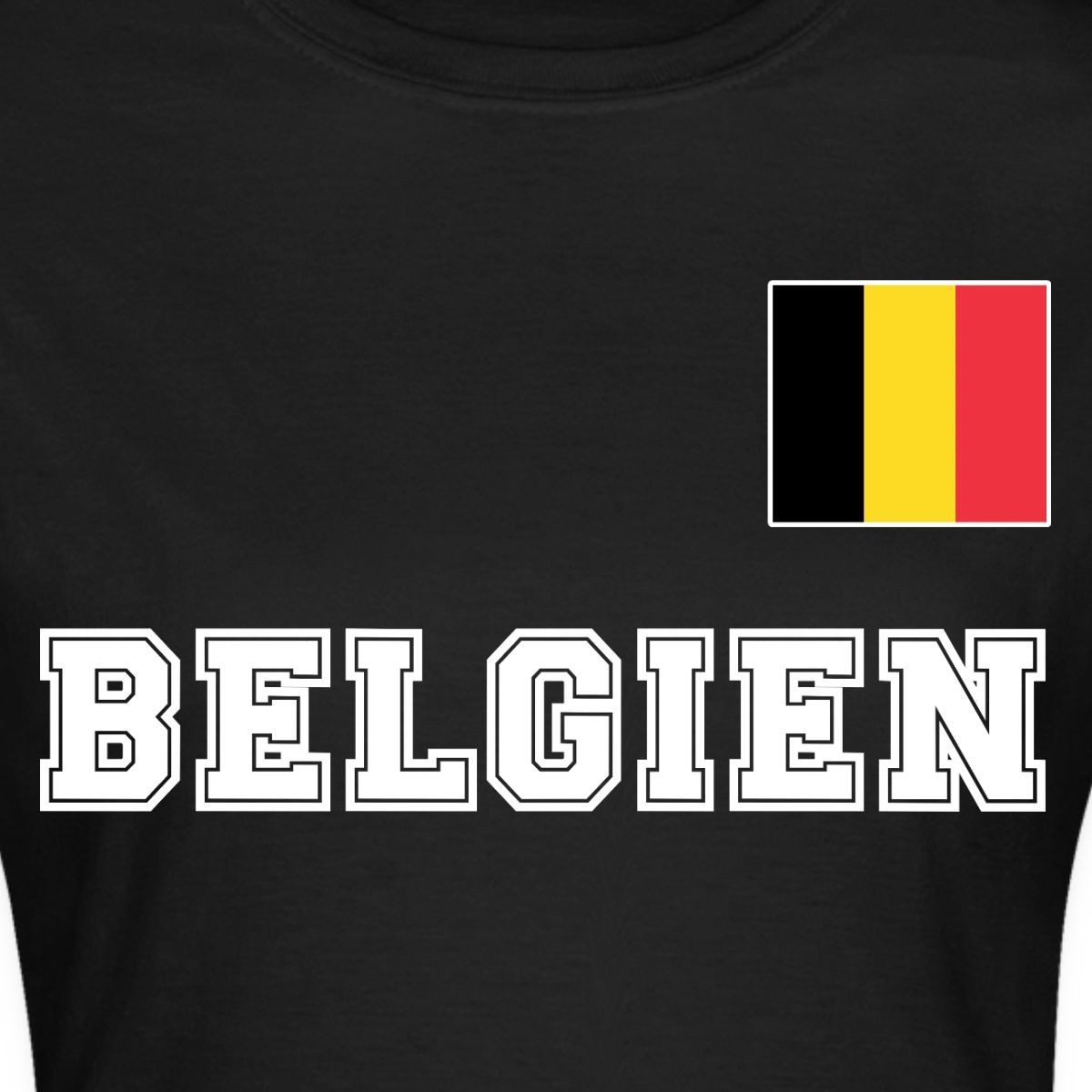 Spreadshirt T-Shirt Belgien Trikot, Belgien Fußball Frauen T-Shirt (1-tlg) Slim Fit, fällt klein aus