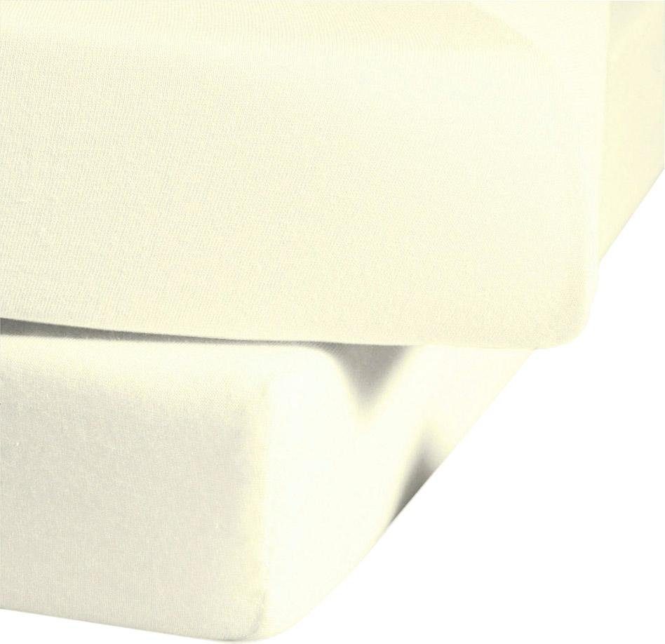 fleuresse Spannbettlaken Jenny C aus feinfädigem Mako-Jersey, Single-Jersey, Gummizug: rundum, (1 Stück), für Matratzen bis 23 cm Höhe – Bild 2 von 5