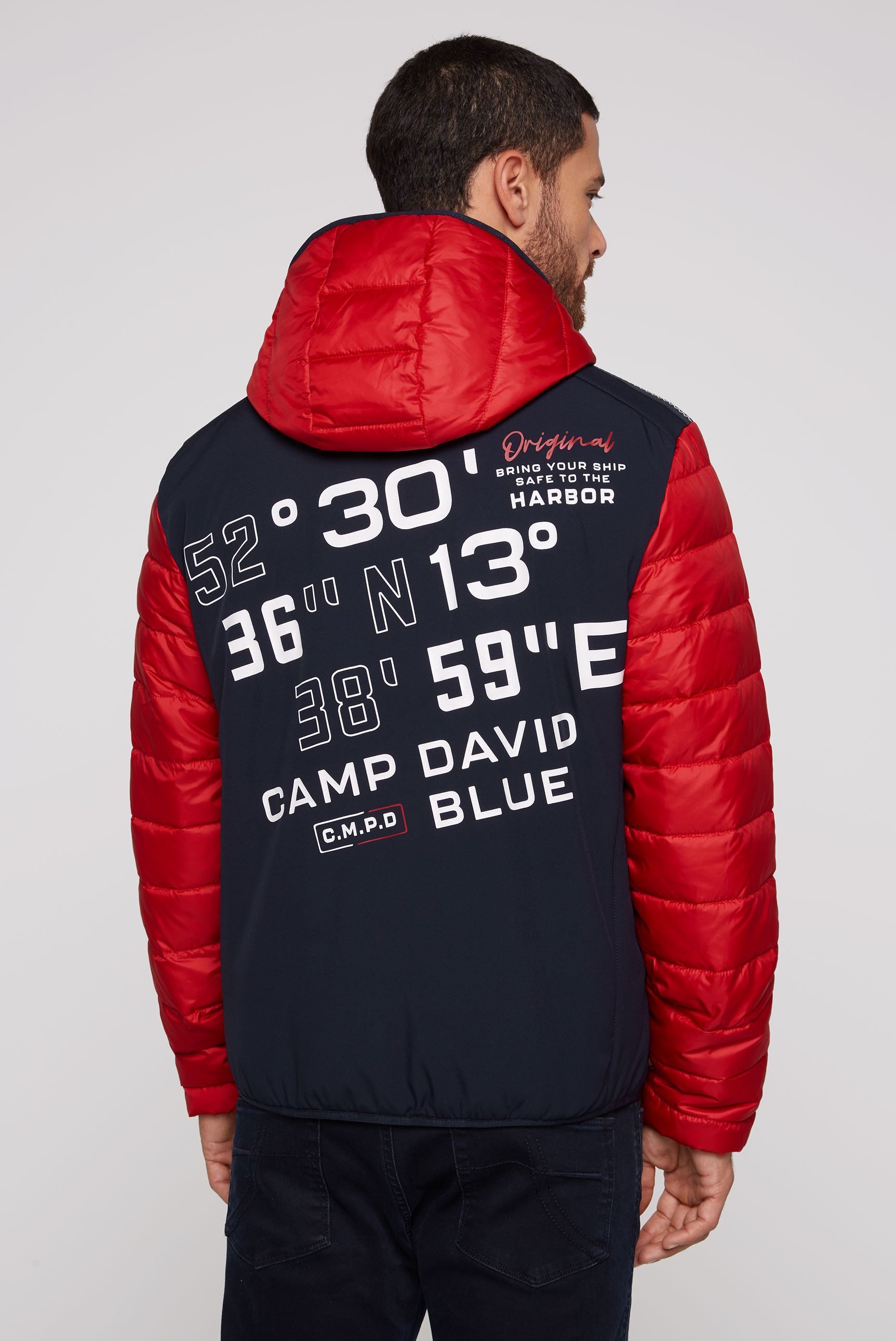 CAMP DAVID Steppjacke mit Colour-Blocking und günstig online kaufen