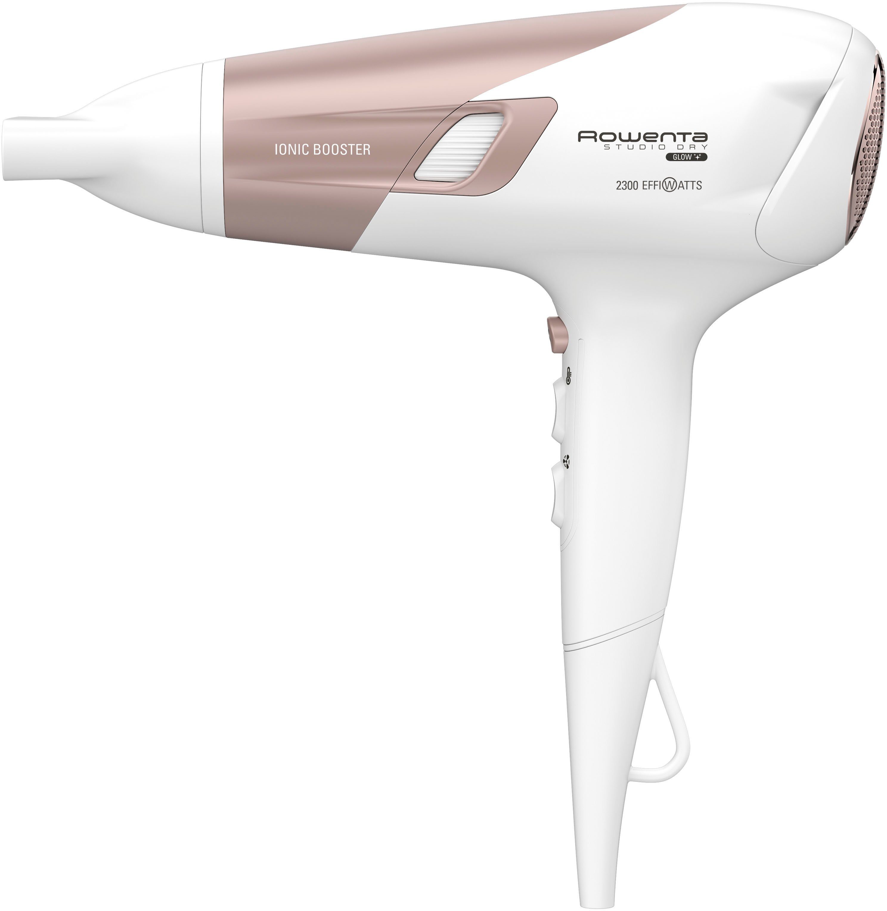 Rowenta Haartrockner Studio Dry Glow Haartrockner, 2100 W, Föhn mit Diffusor für Locken, 2100 W, 3 Temperatur- und 2 Geschwindigkeitsstufen, Kaltlufttaste, CV5830