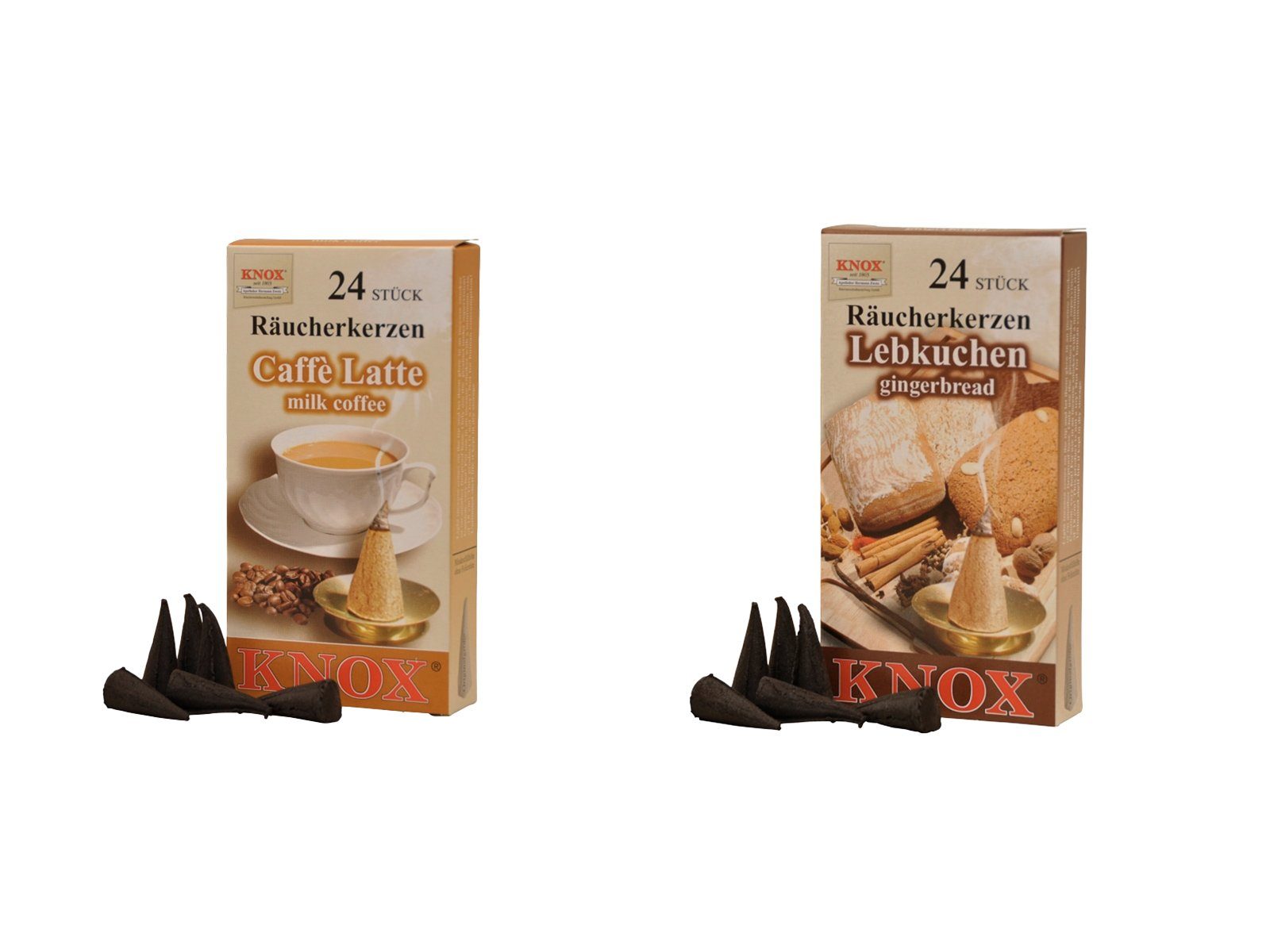 KNOX Duftkerze Räucherkerzen Kaffeduftset - Weihnachtskaffee - 2er Set, ent günstig online kaufen