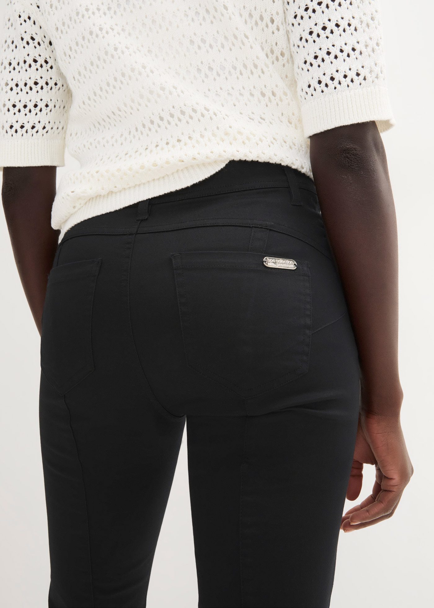 bonprix Stretch-Hose aus Baumwolle, Polyester und Elasthan, Slim Fit Passform, 7/8-Länge