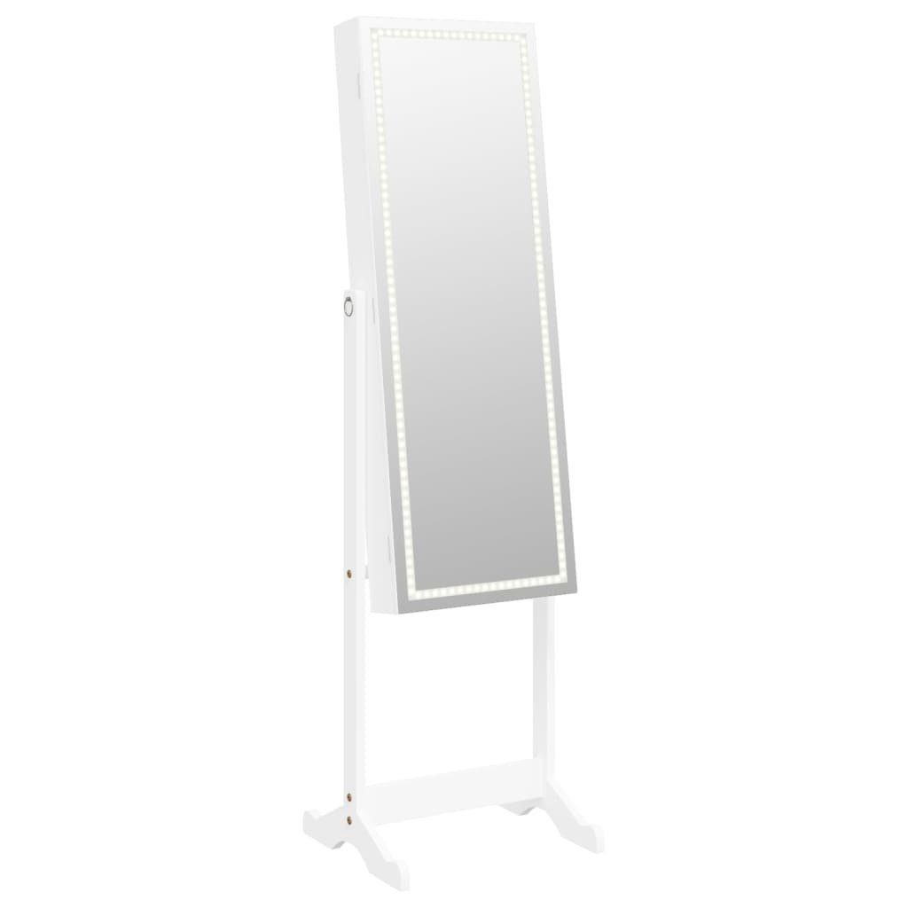 Schmuckschrank Standspiegel Schmuckschrank mit Spiegel LED-Beleuchtung Freistehend W