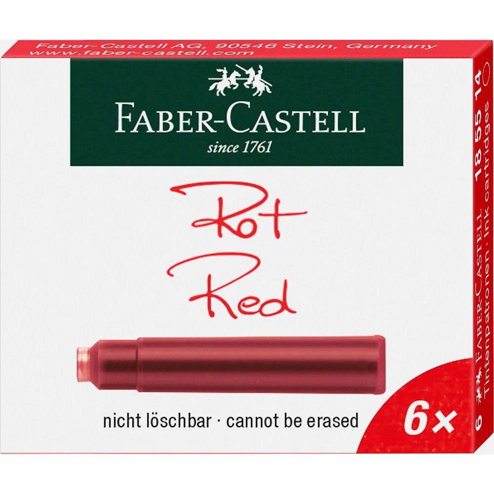Faber-Castell Kugelschreiber FABER-CASTELL Tintenpatronen Standard, rot