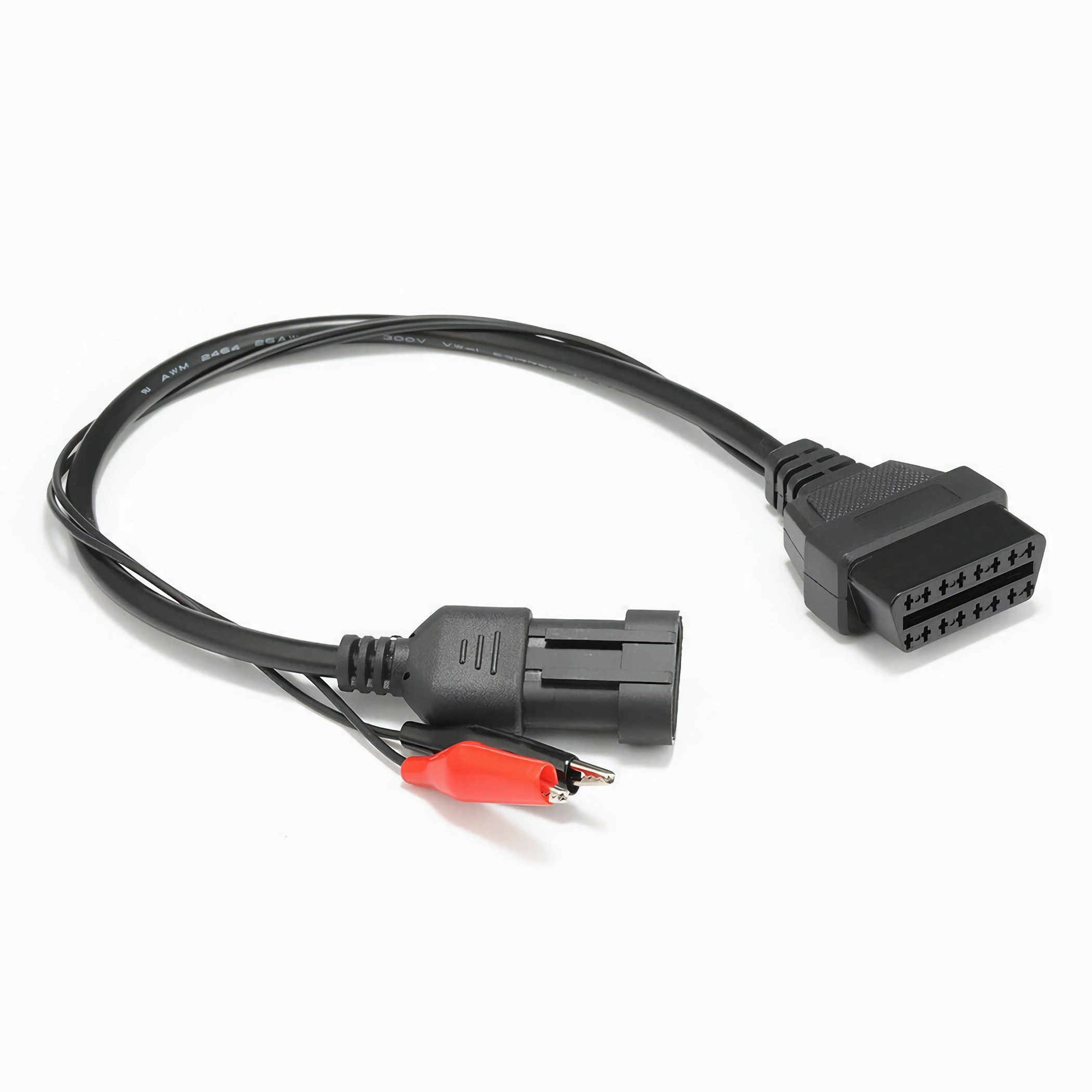 Bolwins H86 3Pin Adapter Stecker OBD2 16pin passend für Fiat Alfa Romeo Lancia Elektro-Kabel, 3-Pin OBD Stecker (männlich), OBD2 16-Pin Buchse (weiblich) (39 cm), Plug & Play, hochwertiges TPE- und Kupfermaterial, hohe Flexibilität