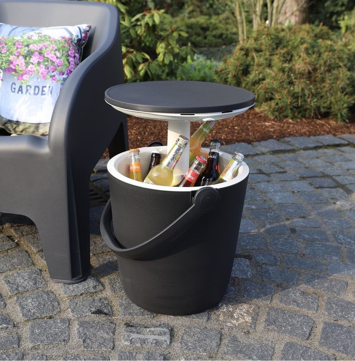 Keter Gartentisch, Coolbar Getränkekühler Kühlbox Garten Beistelltisch