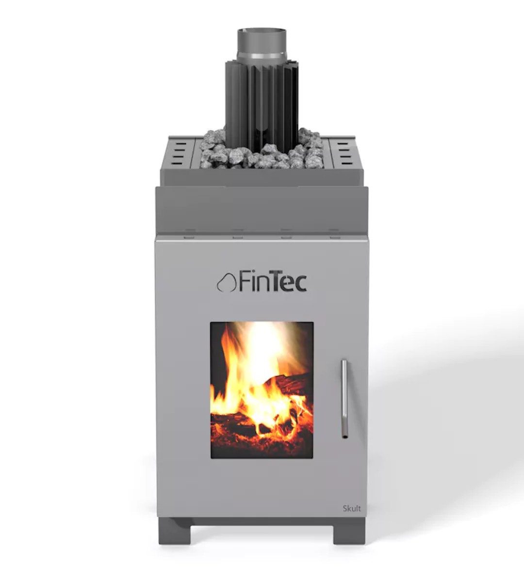 FinTec Saunaofen FinTec SKULT Holz-Saunaofen 13,9/18,1 kW ohne Mauerhals, 13.9 kW, ohne Mauerhals, Holzbefeuerung; Gleichmäßige Wärmeverteilung; Aufgussbetrieb