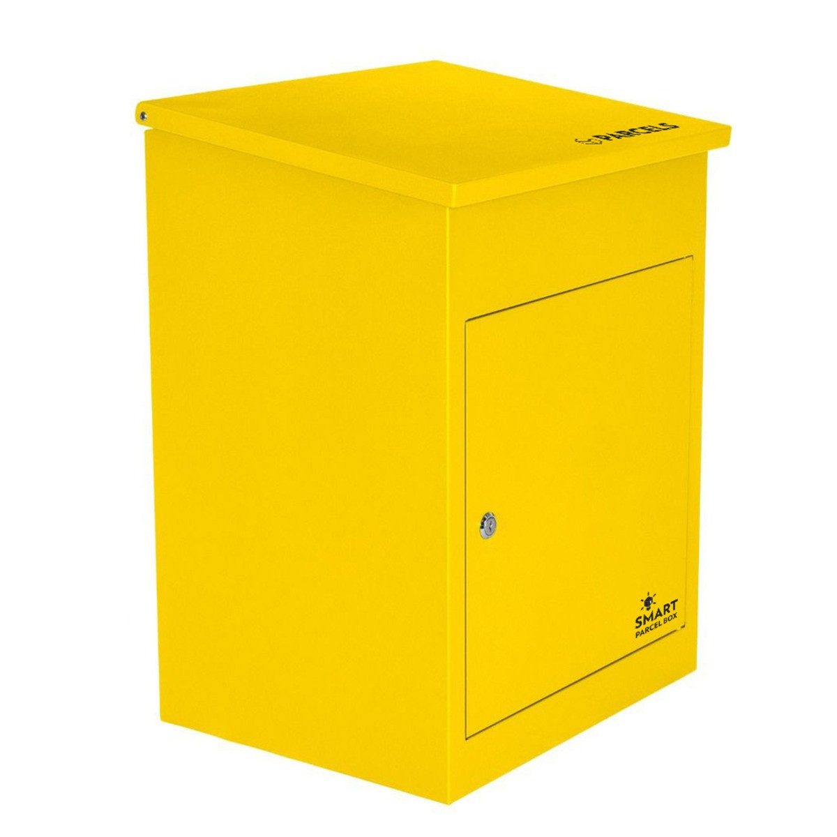 Smart Parcel Box Paketbriefkasten Mittelgroßer Paketbriefkasten, Entnahme vorne, gelb