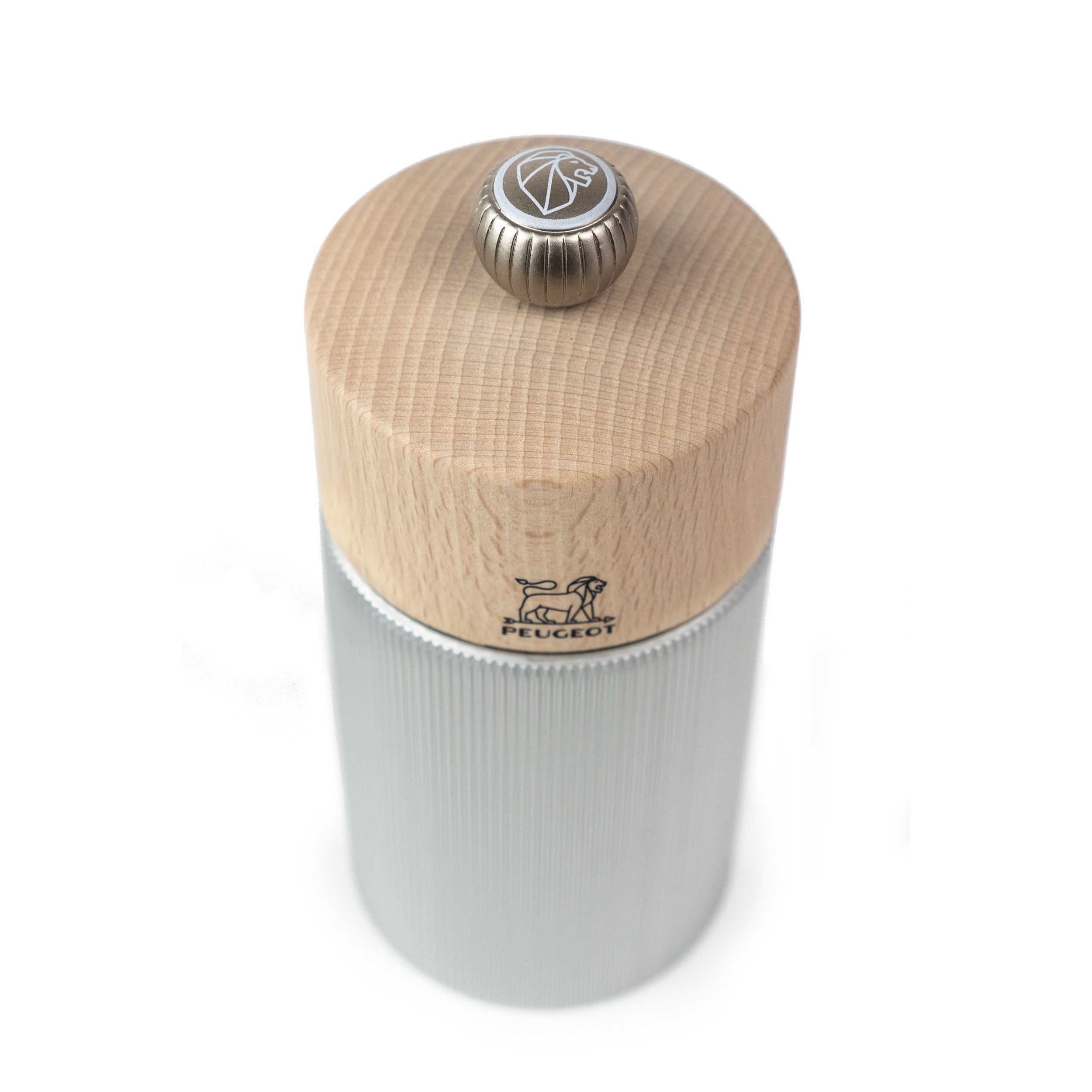 PEUGEOT Salzmühle LINE 12cm Aluminium Buchenholz Stahlmahlwerk Gewürzm Manuell Manuell