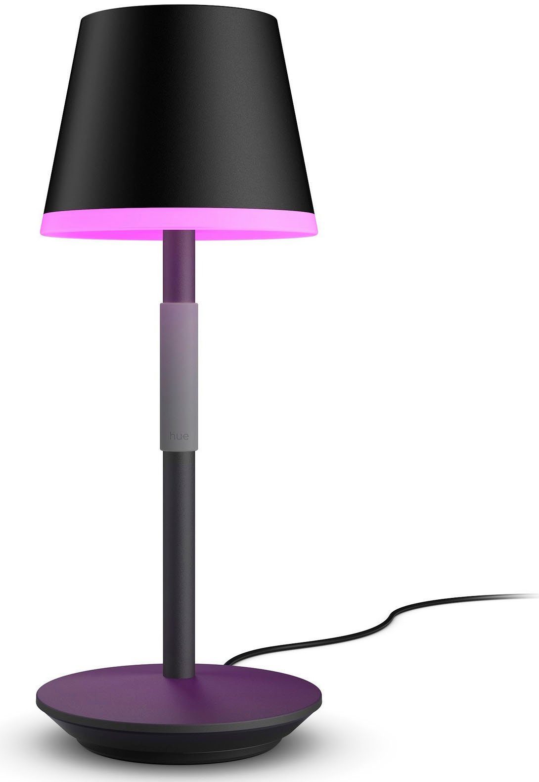 Philips Hue LED Tischleuchte Go, Dimmer, LED fest integriert, Farbwechsler, tragbar