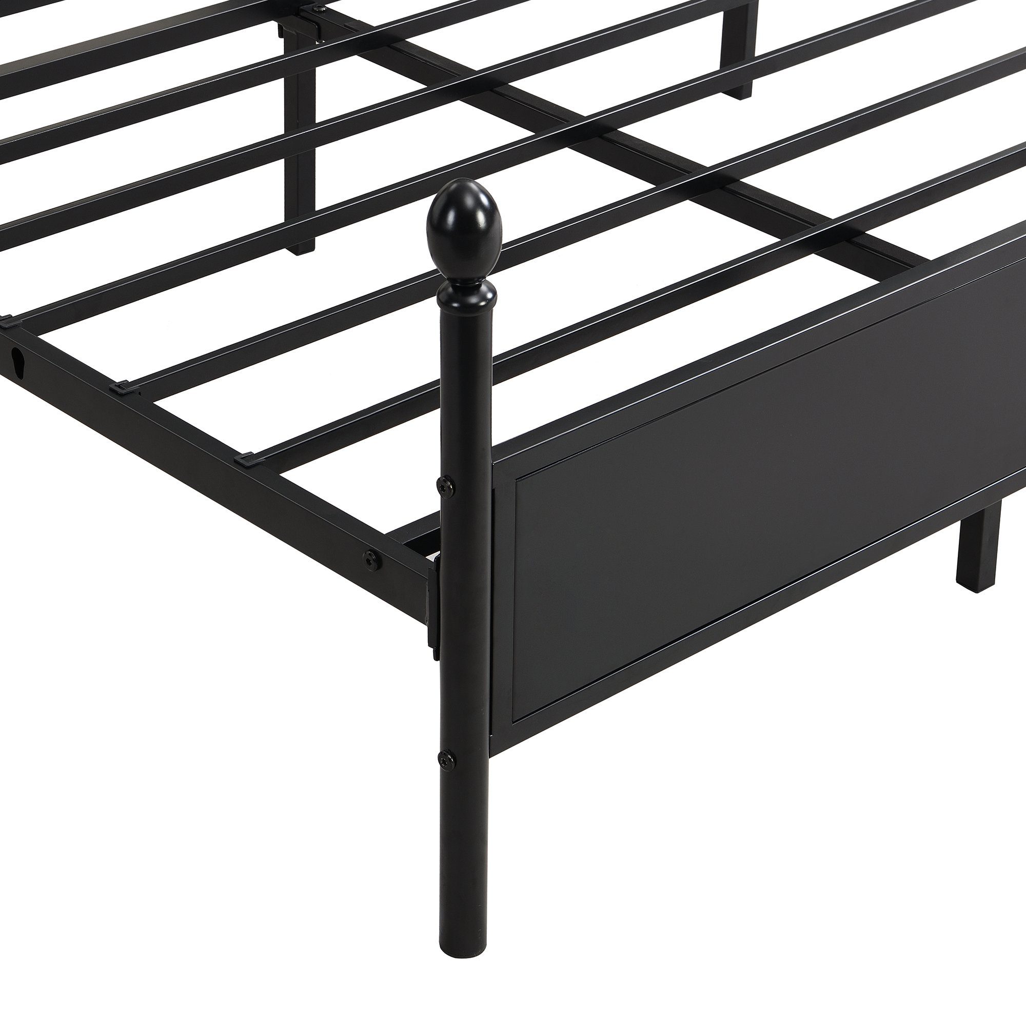 Metallbett (Doppelbett), mit Kopfteil, Lattenrost und 2 Schubladen 140x200 cm