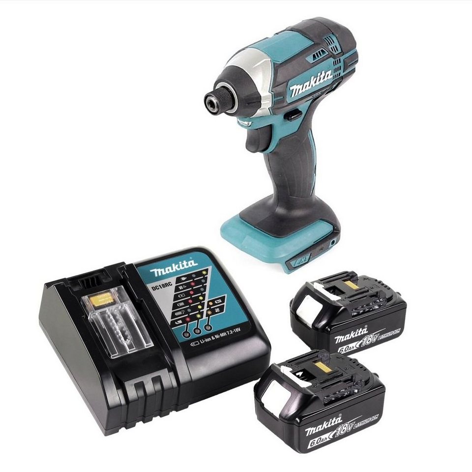 Thumbnail - Makita Akku-Schlagschrauber DTD 152 RG Akku Schlagschrauber 18 V 165 Nm + 2x Akku 6,0 Ah + Ladege