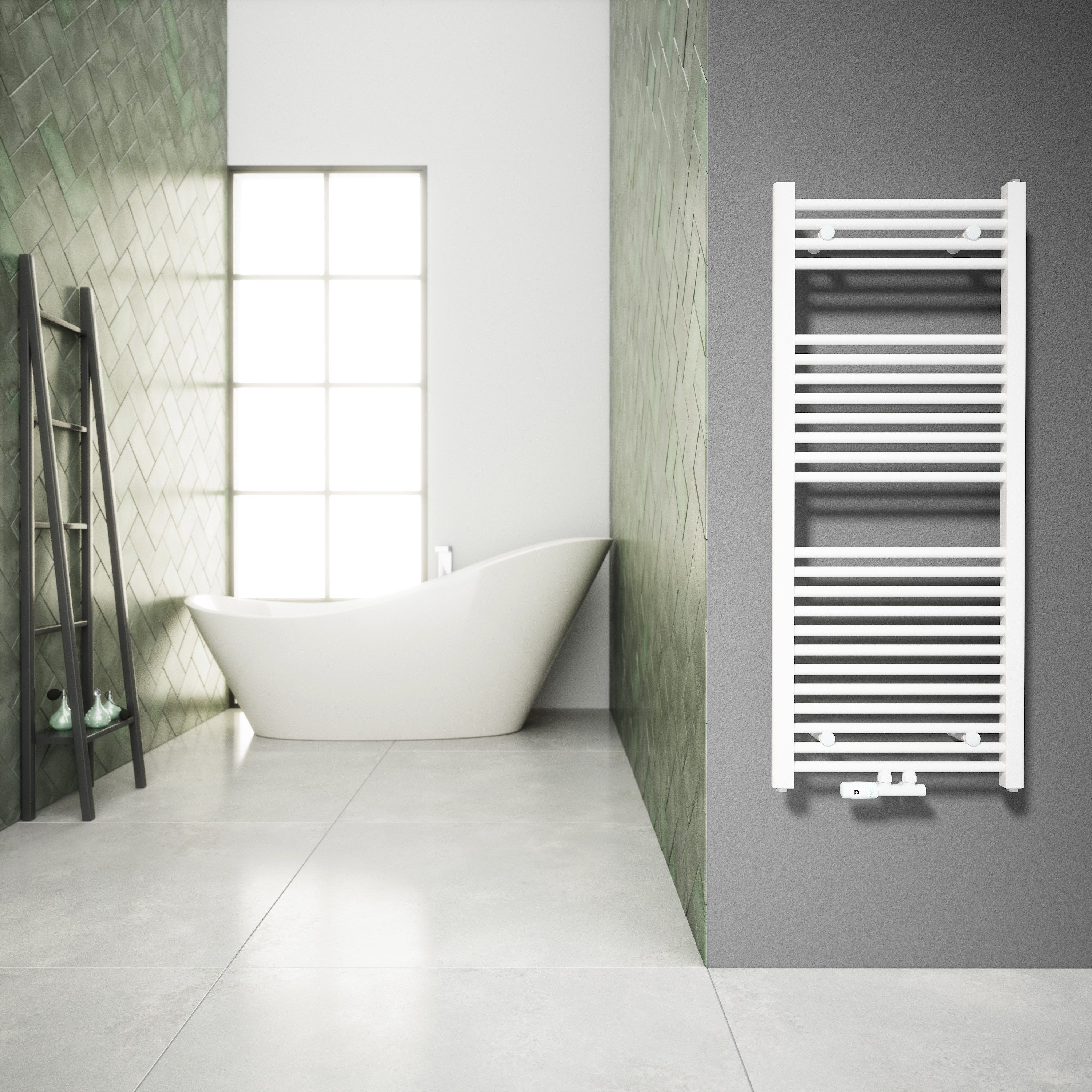 Aquabad® Badheizkörper VIRGO Handtuch Heizkörper Mittelanschluss günstig online kaufen