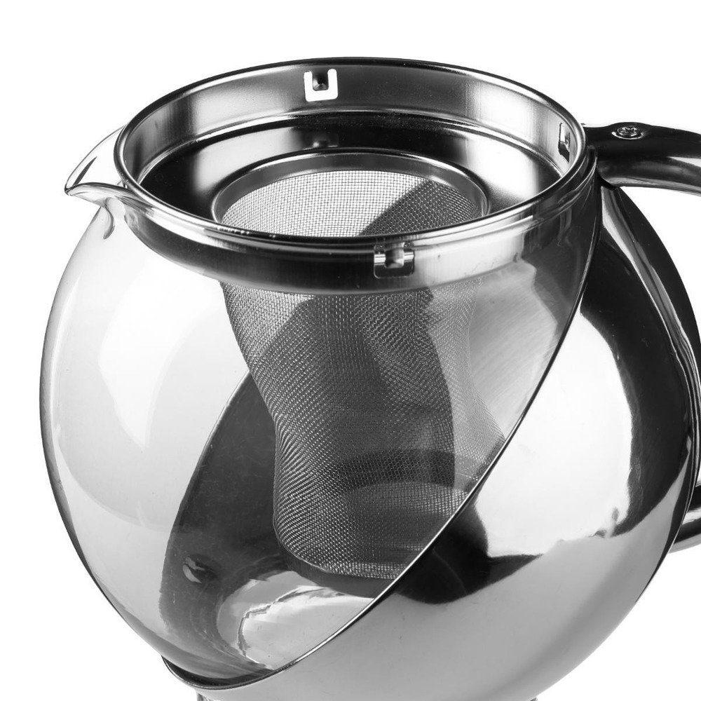 Secret de Gourmet Kanne Tekanne mit Filtereinsatz 1100 ml - verchromt, (einzeln)