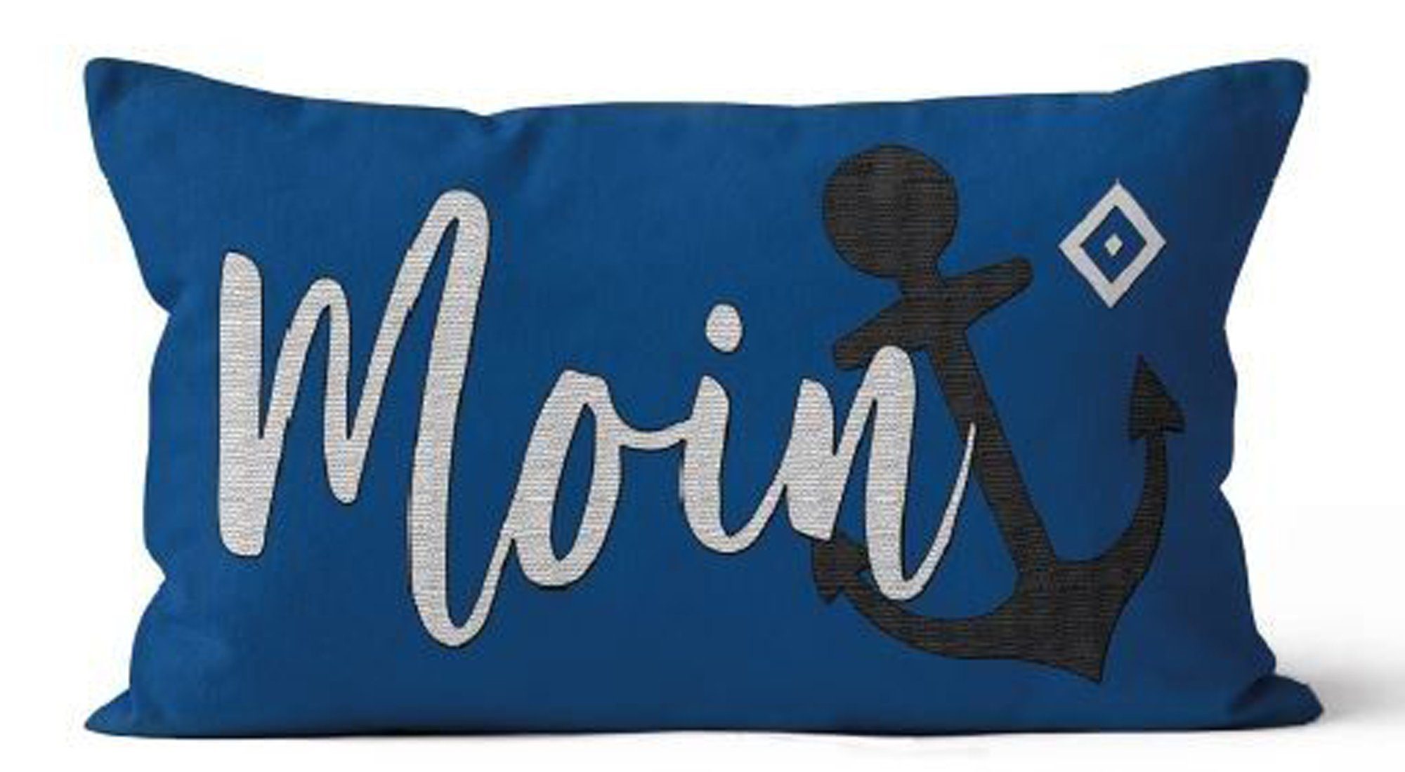 HSV Dekokissen Nickikissen Moin, mit Stickerei günstig online kaufen