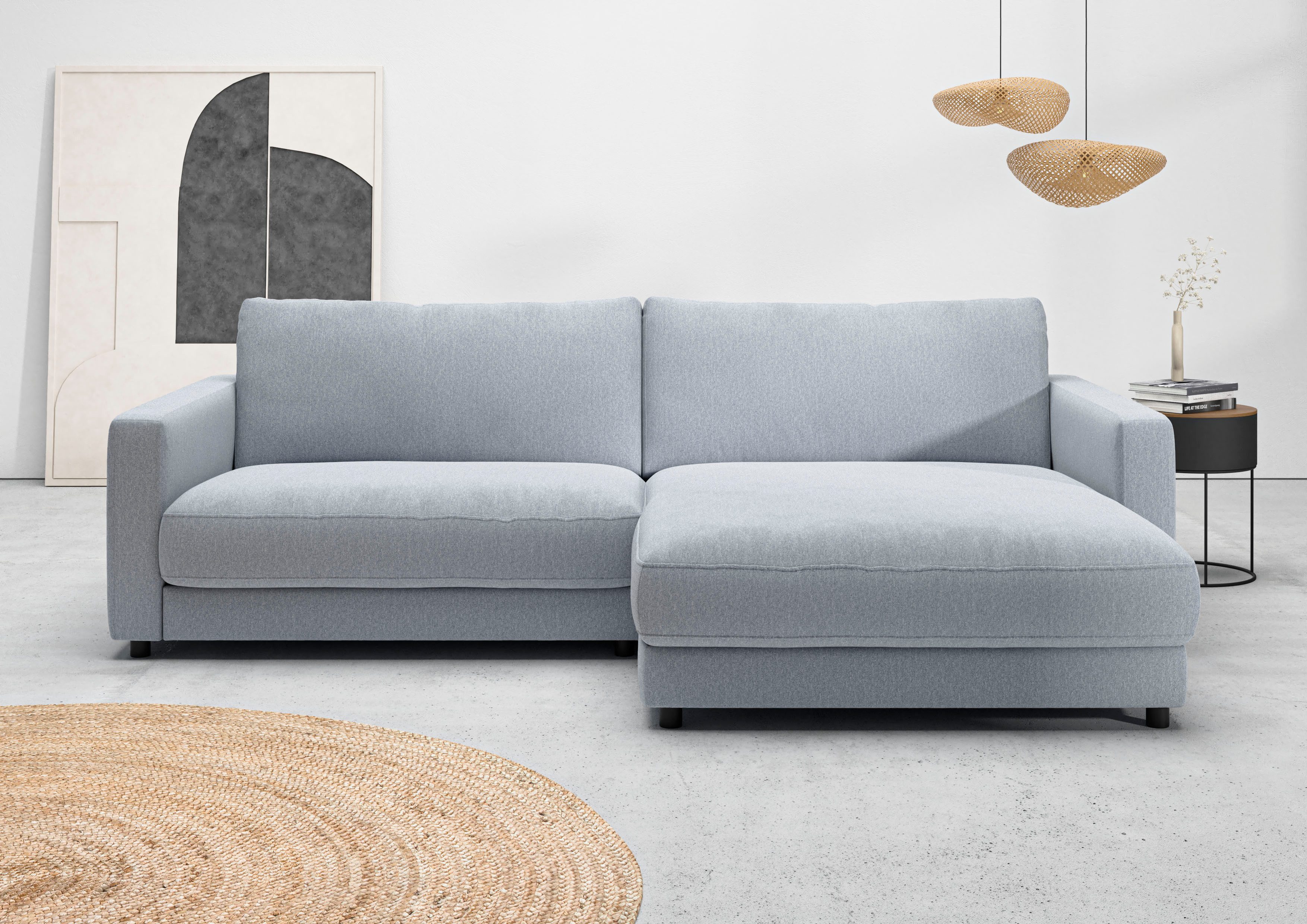 Home affaire Ecksofa Ecksofa Jiro, L-Form, große Sitztiefe, Breite 265 cm, lose Sitz- & Rückenkissen, weicher Polsteraufbau, komfortabel & modern