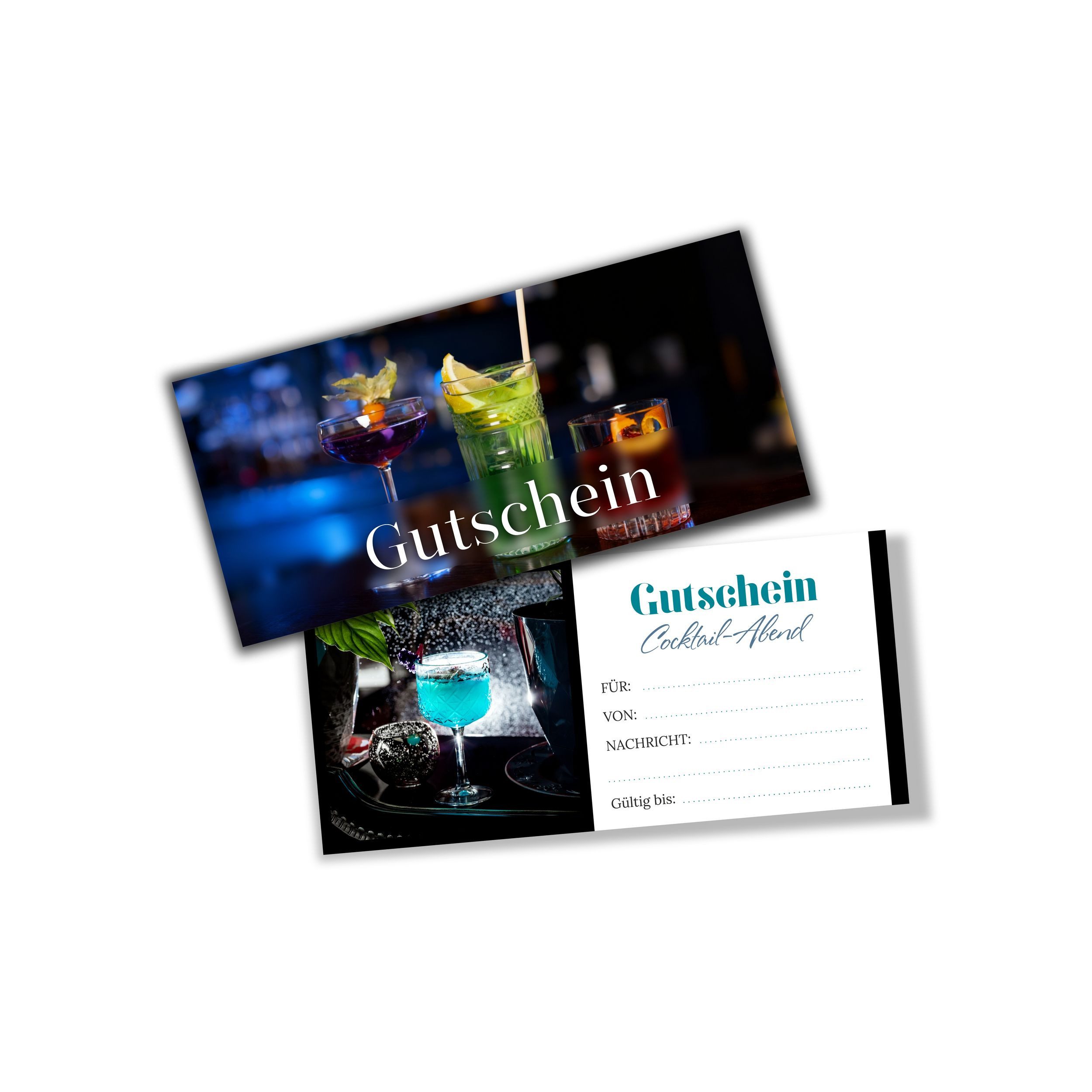 itenga Geschenkkarte itenga Geschenkgutschein Fotodesign mit Hülle - Motiv COCKTAIL Postkar