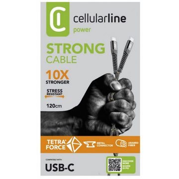 Cellularline Tetraforce - USB Kabel - schwarz USB-Kabel, USB-C, USB-C