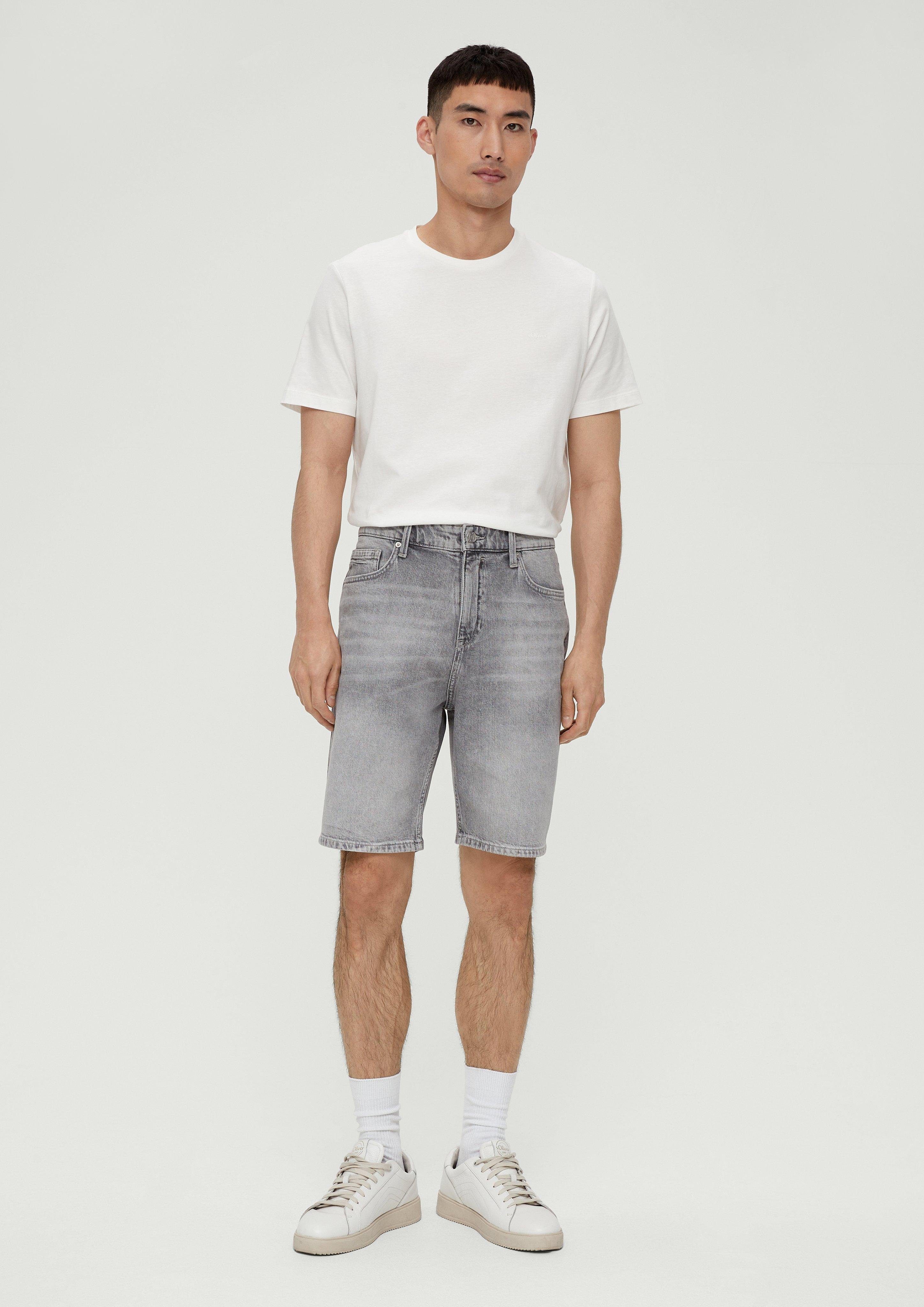 Look Relaxed / s.Oliver Used / Fit / Jeans-Shorts Rise Jeansshorts Waschung, Label-Patch Mid