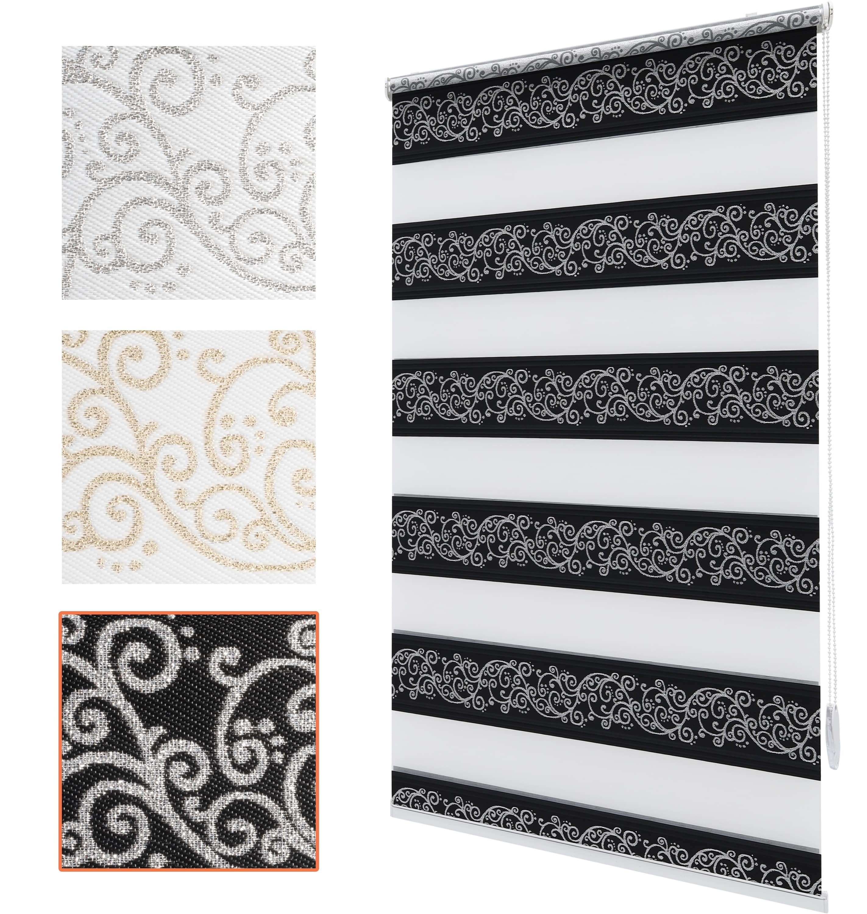 Doppelrollo mit Motiv, Duo Rollo, Fensterrollo, Klemmrollo, Bailena