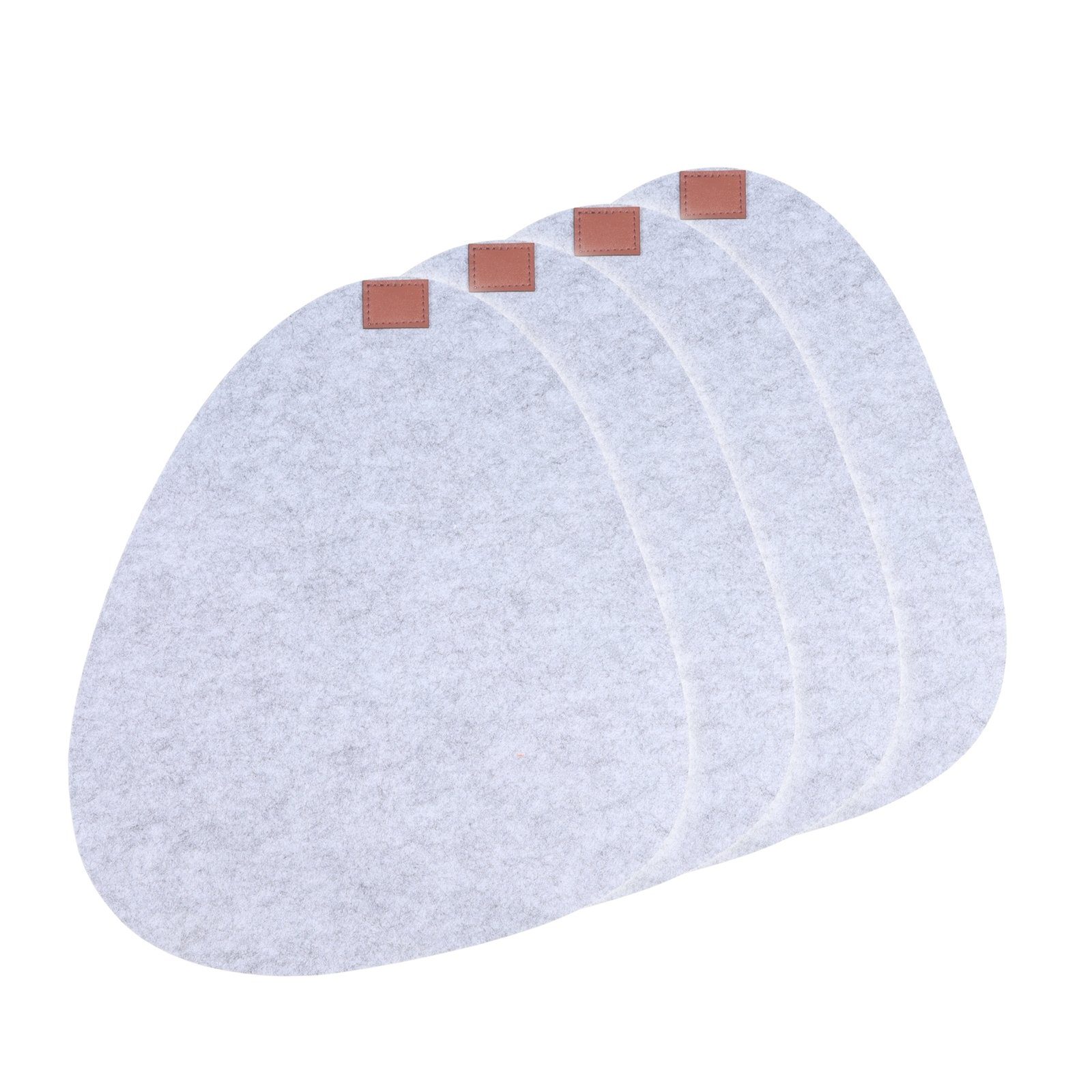 Neuetischkultur Platzset Platzset 4-teilig Filz oval, (Set, 4-St., 4 Platzs günstig online kaufen