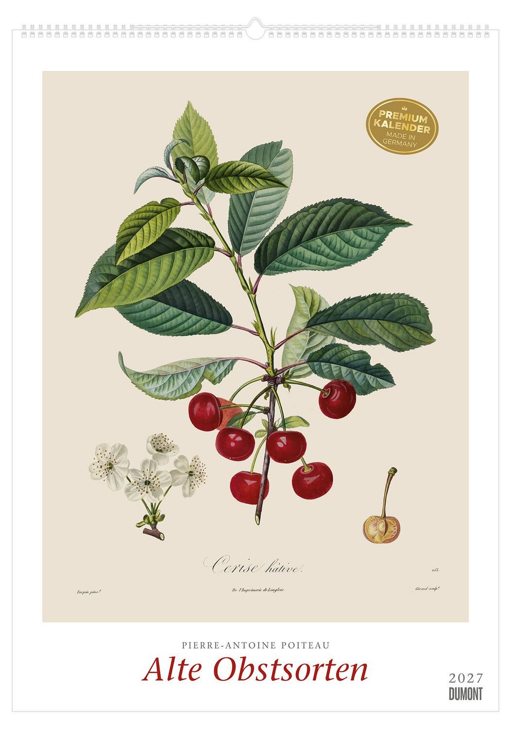 Wandkalender Alte Obstsorten 2027 Wandkalender 50x70 cm mit historischen Illustrati