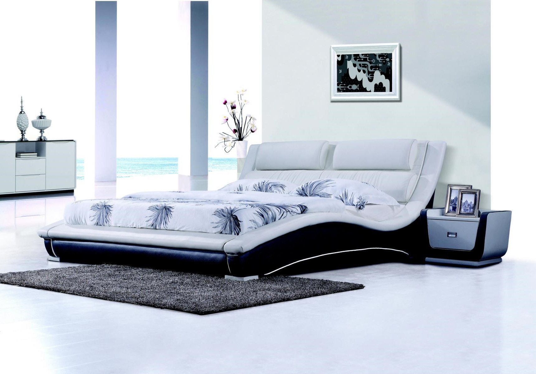 Xlmoebel Lederbett Massivholzbett aus erstklassigen Qualitätsmaterialien Sofort (Bett), Hergestellt in Europa