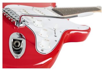 Shaman E-Gitarre STX-100 - ST-Bauweise - geölter Hals aus Ahorn - Macassar-Griffbrett, Pickups: 3x Single Coil, inkl. Tremolohebel