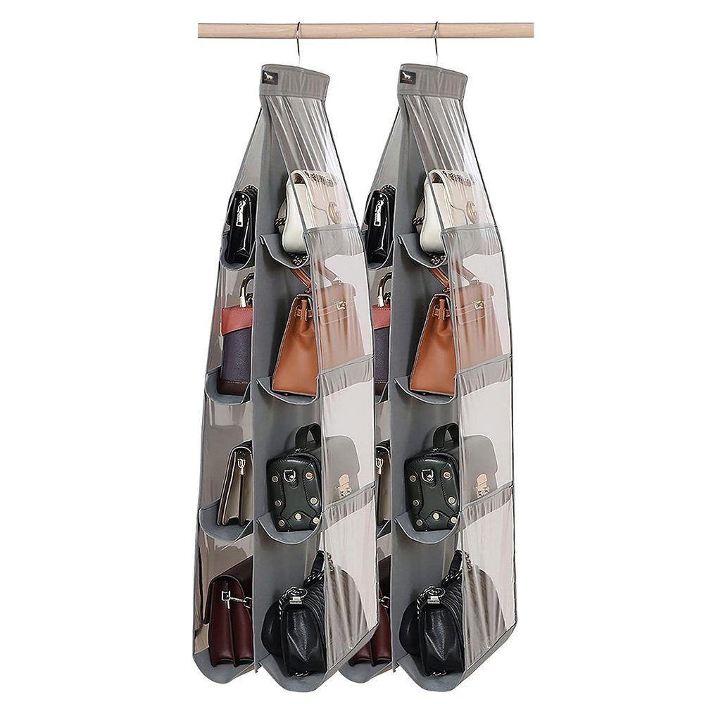 FELIXLEO Hängeregal Hängeregal Regal Taschen aufbewahrung 8Taschen Transparentes 2 Stück, 2-tlg.
