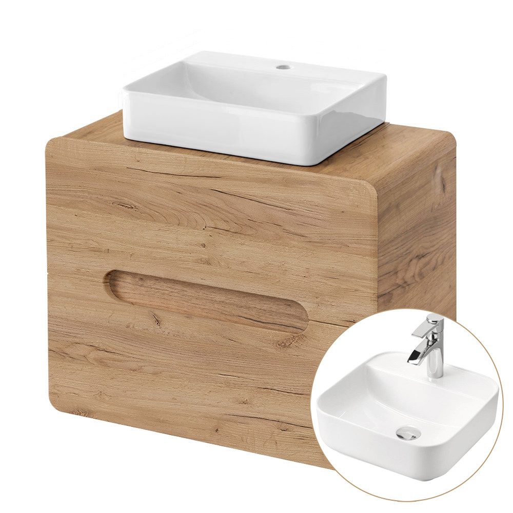 Lomadox Waschtisch LUTON-56-CRAFT, unterschrank 60 cm günstig online kaufen