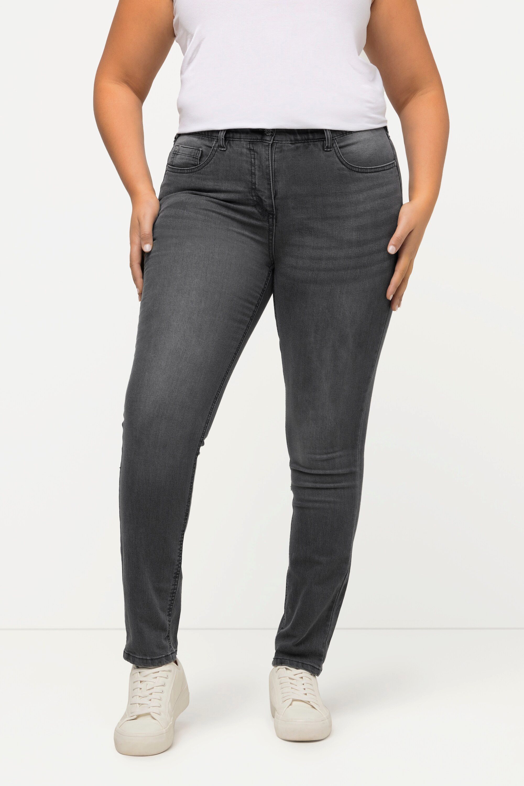 Ulla Popken Stretch-Hose Skinnyjeans Sarah schmale 5-Pocket-Form High Waist