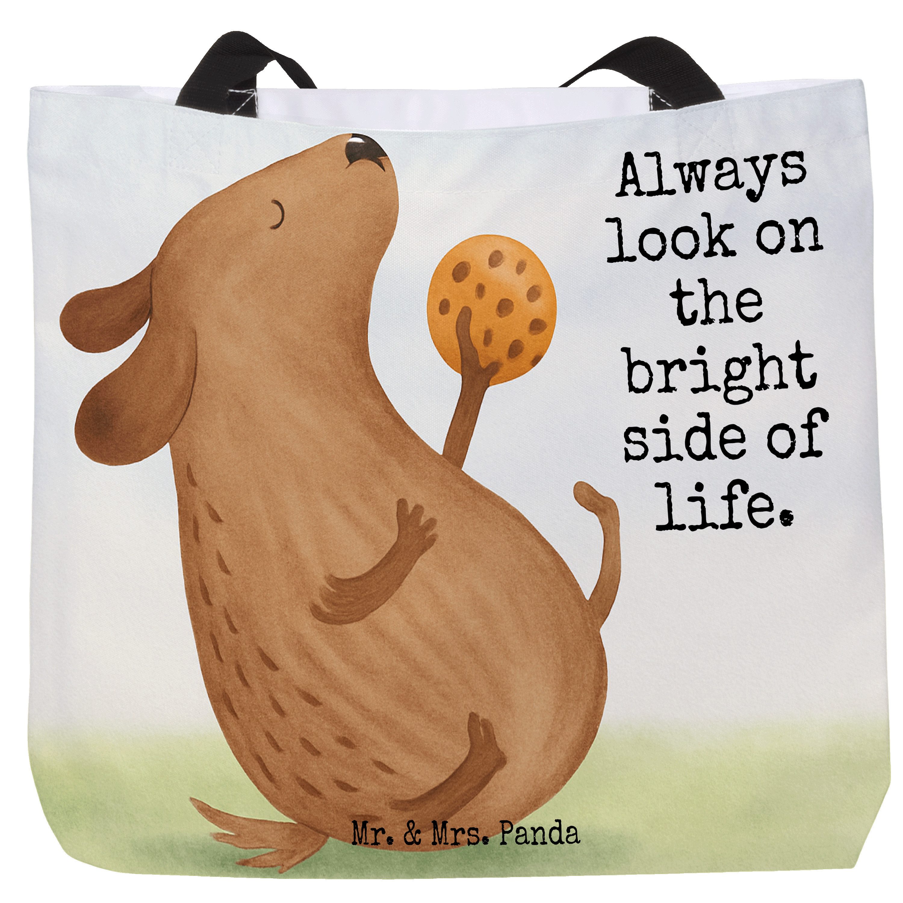 Shopper Hund Keks Design, Tote Bag, Weiß, Hundekekse, Beutel, Strandtasche, B