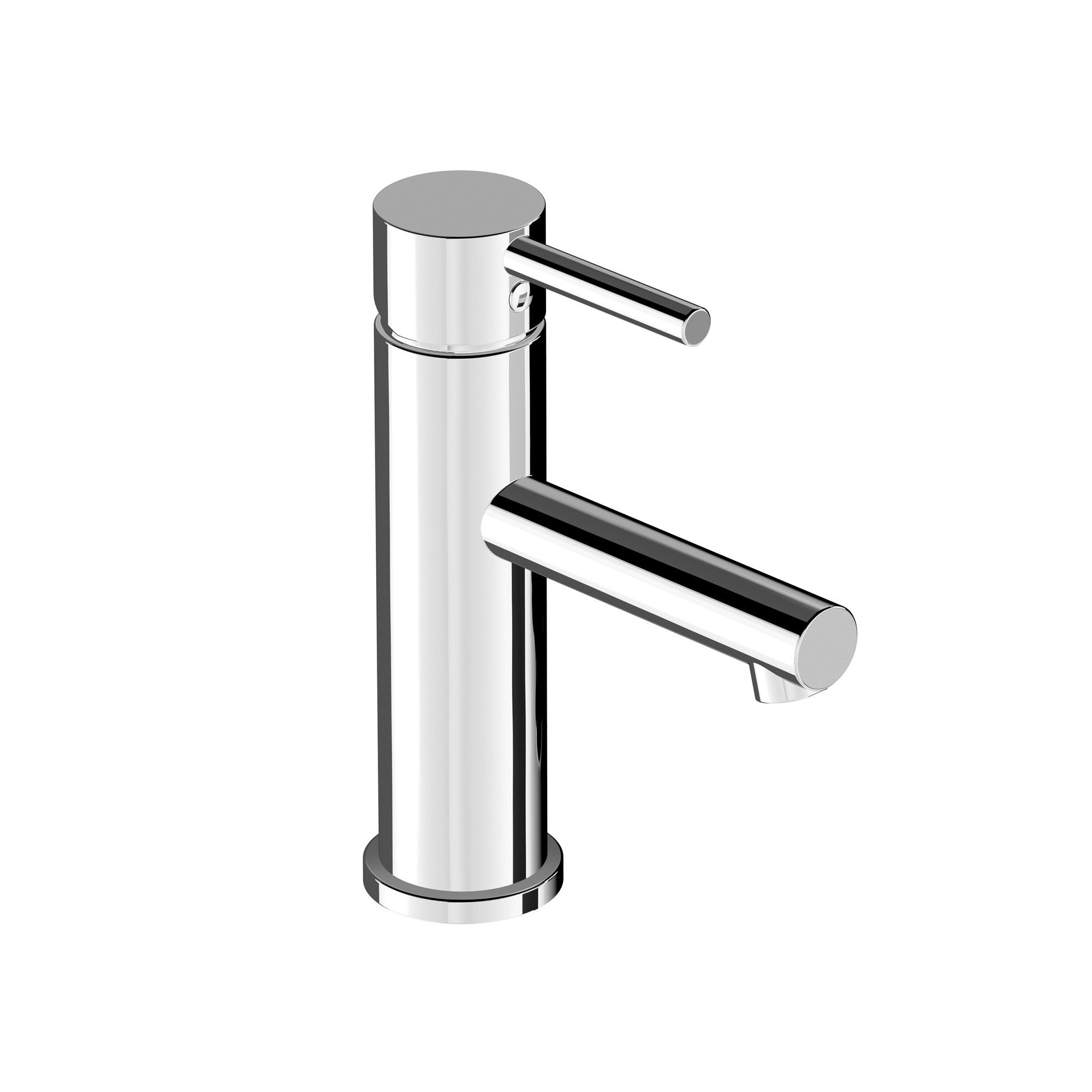 CHRIS BERGEN Waschtischarmatur Design Bad Armatur Waschbecken Waschtischmischer Mischbatterie in Chrom und Schwarz matt