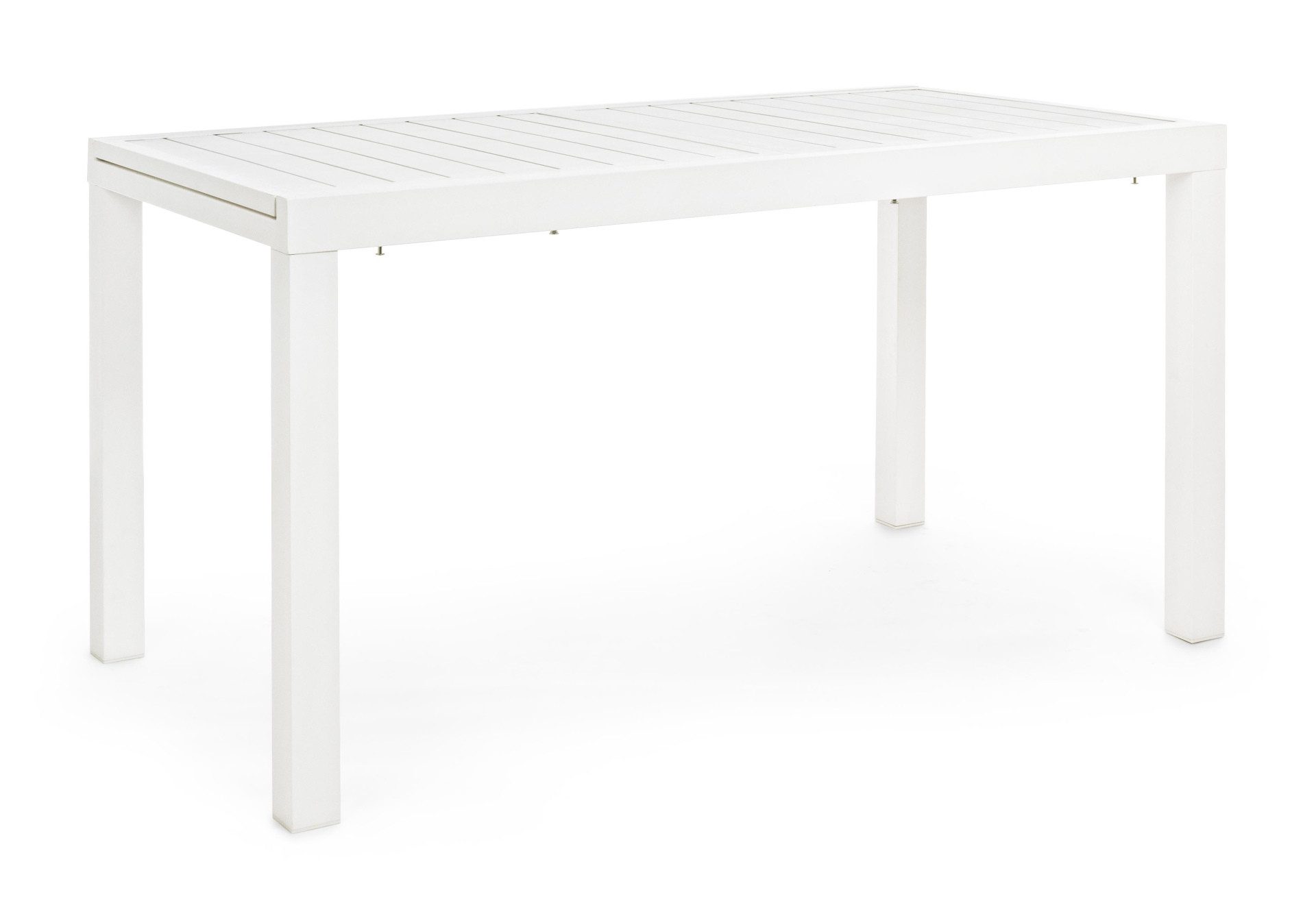 Esstisch Hilde aus Aluminium, 140-210x77 cm, Weiß